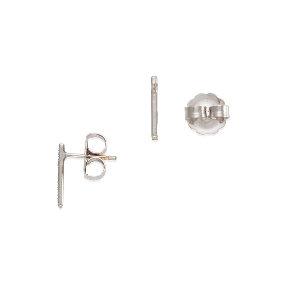 PAIR OF 18K GOLD AND DIAMOND EARRINGS - 2