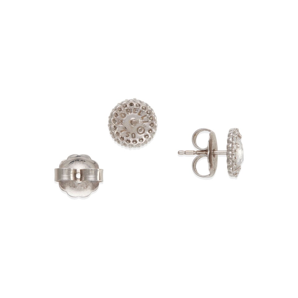 PAUL MORELLI: PAIR OF 18K GOLD AND DIAMOND STUD EARRINGS - 2