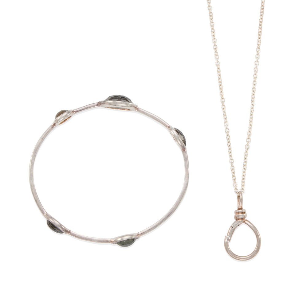 IPPOLITA: STERLING SILVER GEM-SET BANGLE AND STERLING SILVER PENDANT NECKLACE - 2