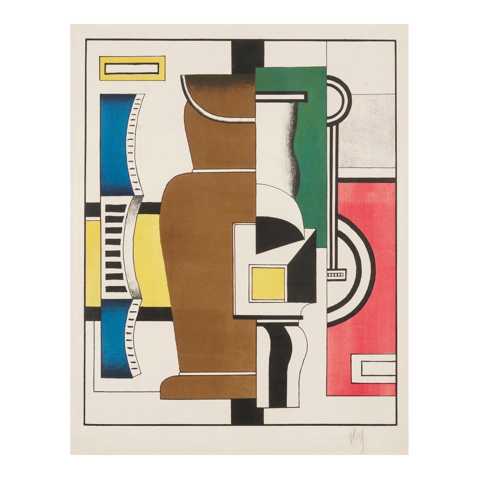 Fernand Léger (1881-1955); Le Vase;: Fernand Léger (1881-1955) Le Vase (Saphire 12), 1927 Lithograph in colors on Arches MBM paper, signed in pencil, a proof aside from the edition of 100, published/printed by Galerie Simon/Imprimer