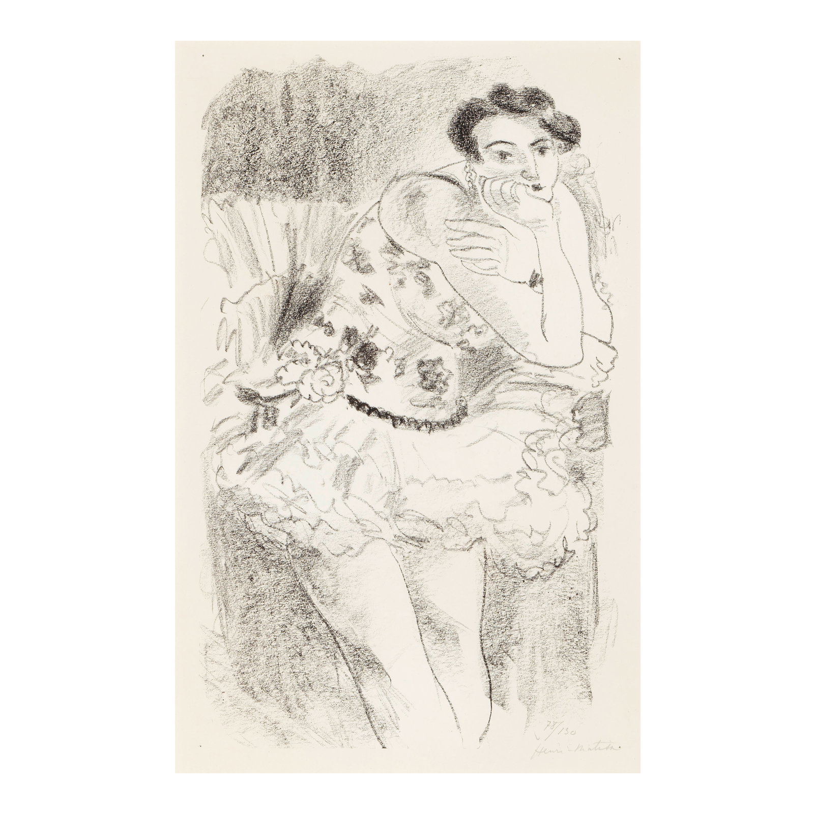 Henri Matisse (1869-1954); Danseuse debout, acoudée, from Dix Danseuses;: Henri Matisse (1869-1954) Danseuse debout, acoudée, from Dix Danseuses (Duthuit 482), 1925-26 Lithograph on Arches paper, signed in pencil and numbered 78/130 (there were also 8 hors-commerce let