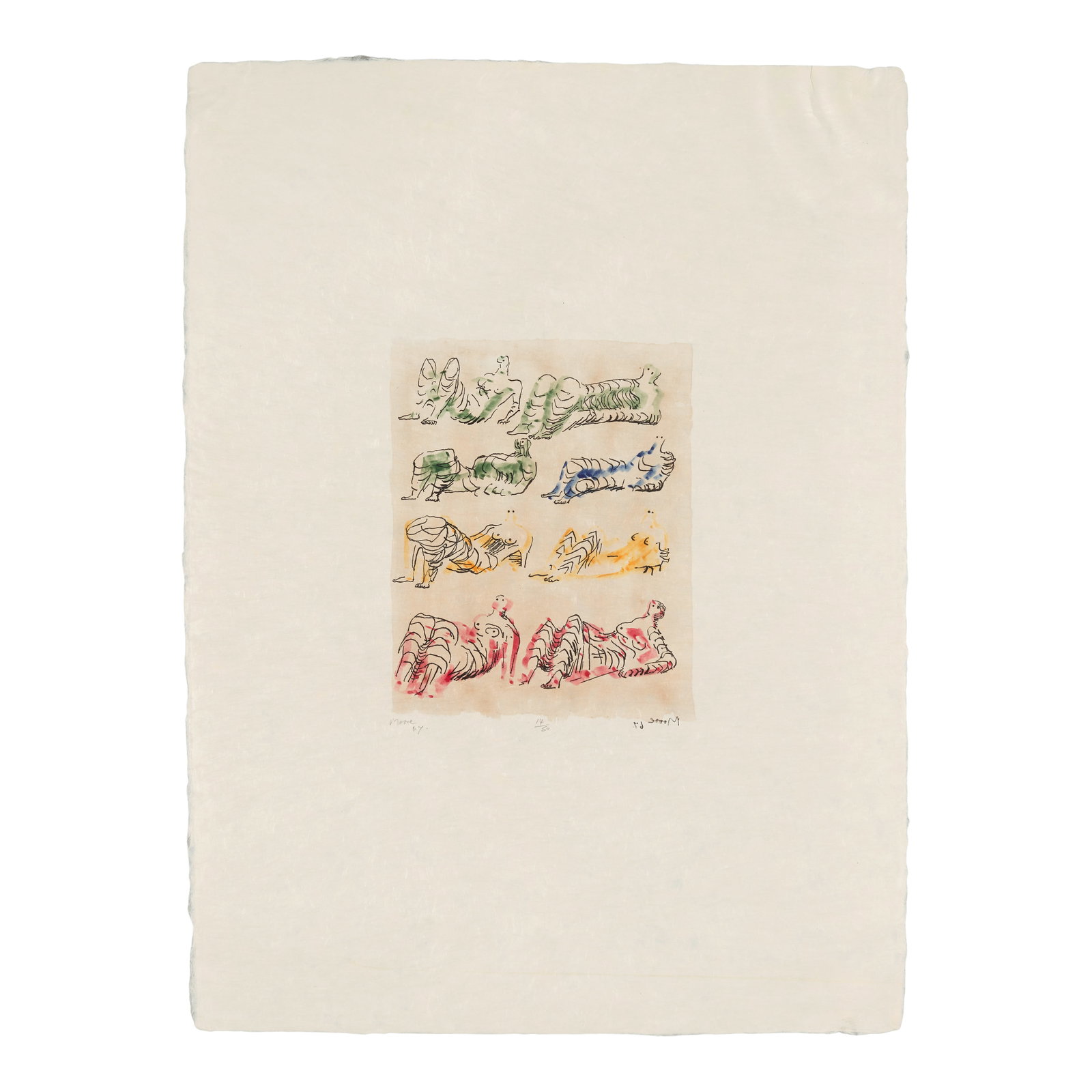 Henry Moore (1898-1986); Meditations on the Effigy; (14) (1 of 1)