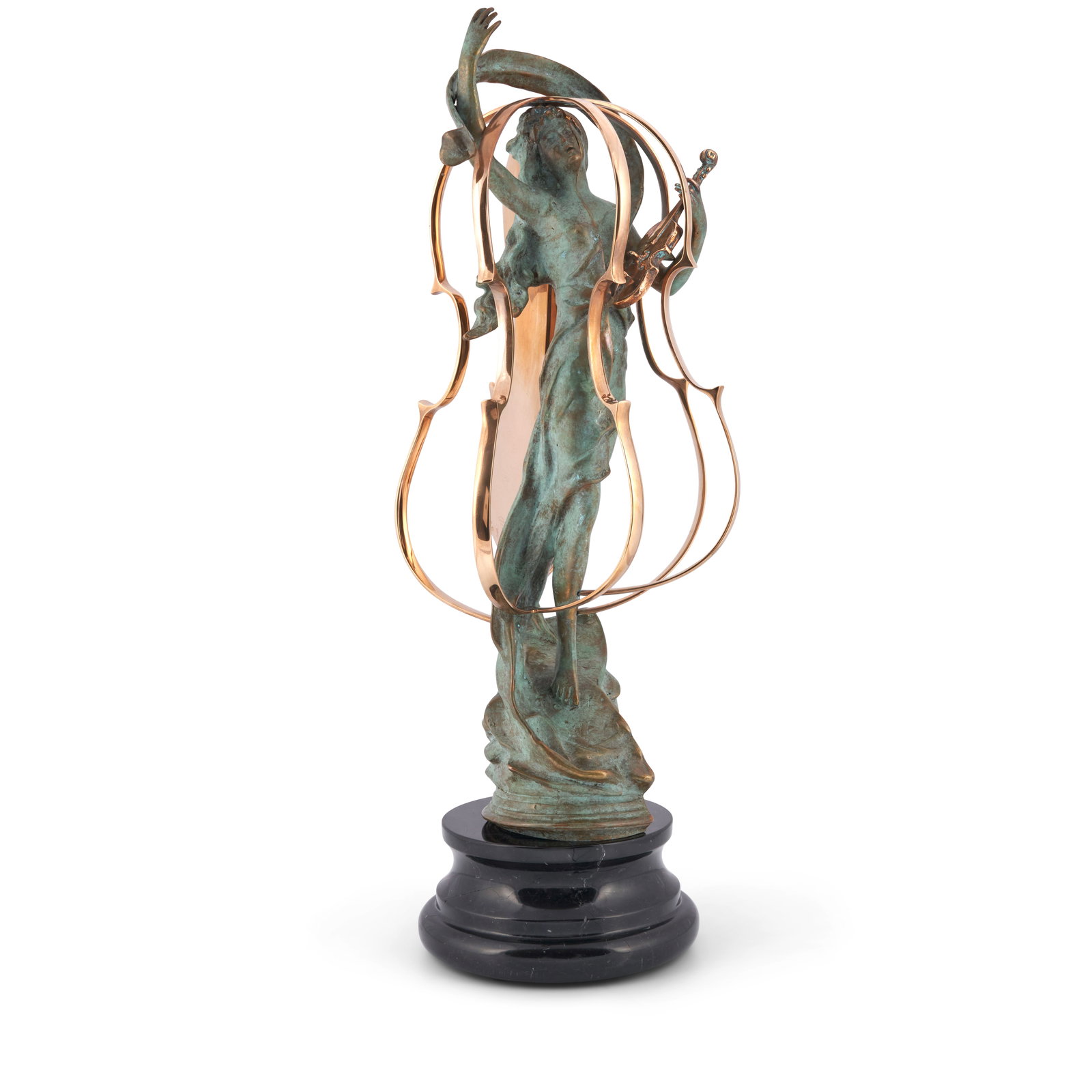 Arman (1928-2005); Ofelia;: Arman (1928-2005) Ofelia (Foundation Arman 98), 1996 Sliced bronze with green and gold patina, with incised signature and annotated 'PA 20/20' (an artist's proof, aside from the edition of 100), publi