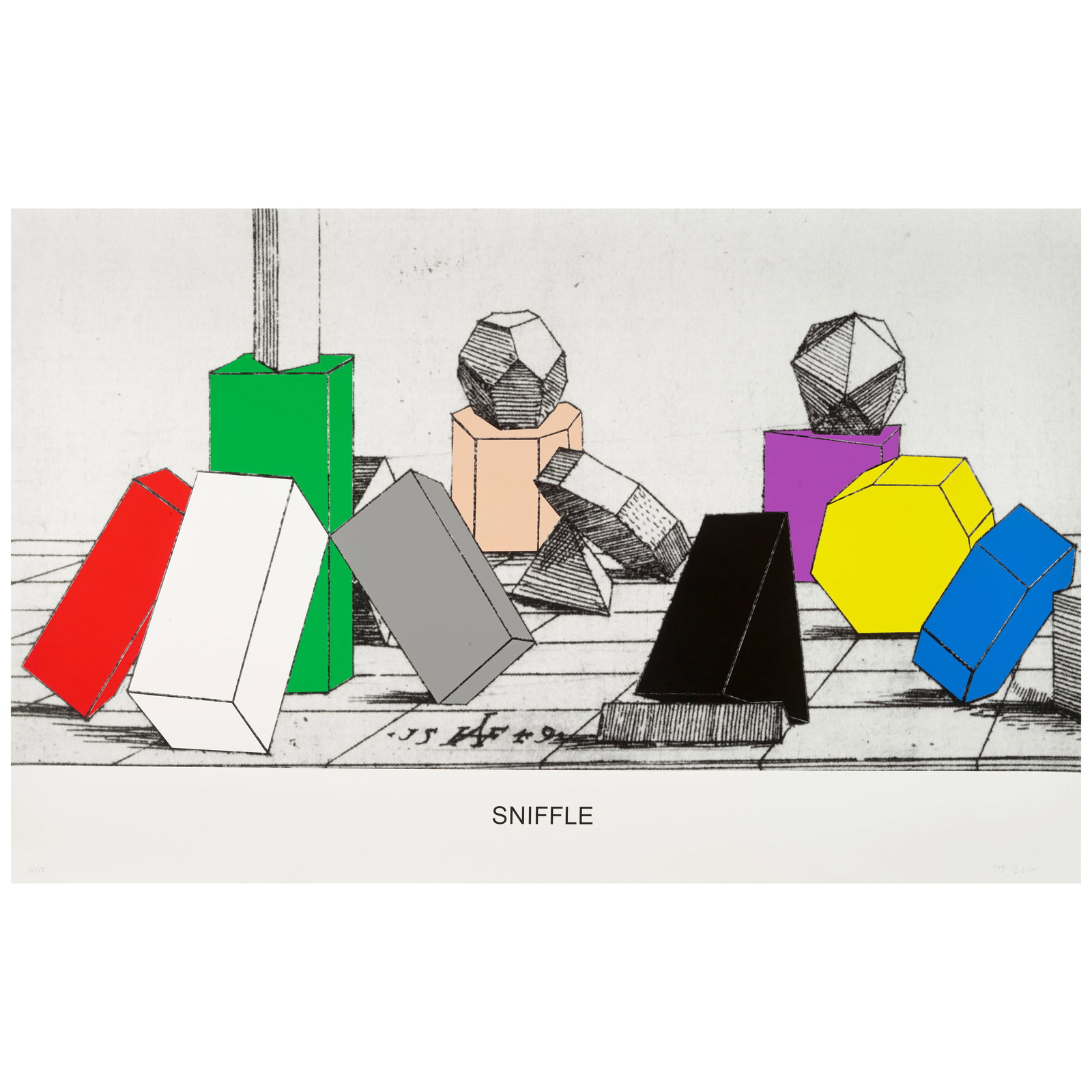 John Baldessari (1931-2020); Sniffle, from Engravings with Sounds; (1 of 1)