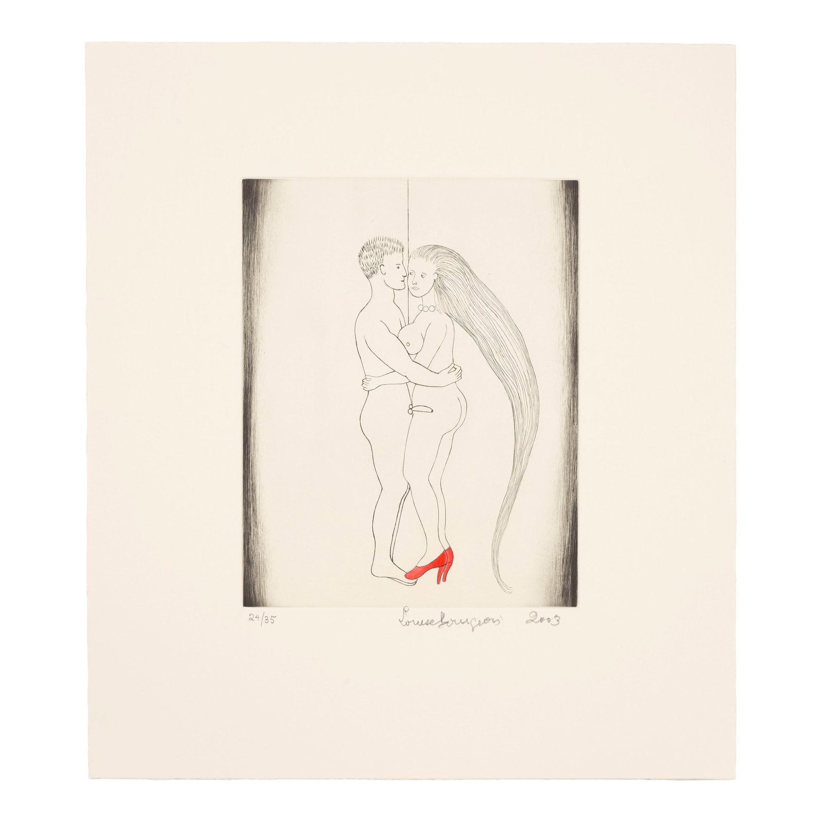 Louise Bourgeois (1911-2010); La Réparation; (7): Louise Bourgeois (1911-2010) La Réparation (Wye 581-587), 2003 The complete set, comprising 7 drypoints and engravings on wove paper, each signed in pencil, dated and numbered 24/35 (there were a