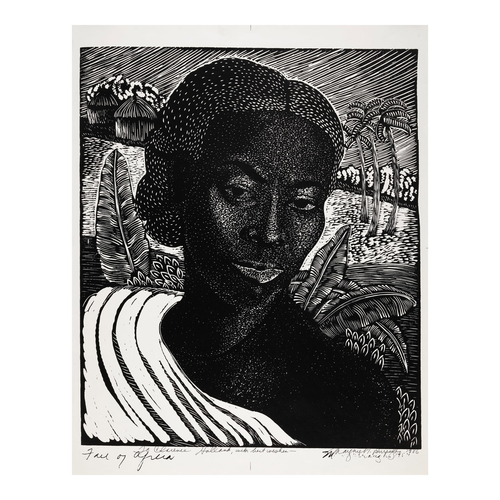 After Margaret Taylor Goss Burroughs (1917-2010); Face of Africa; (1 of 1)