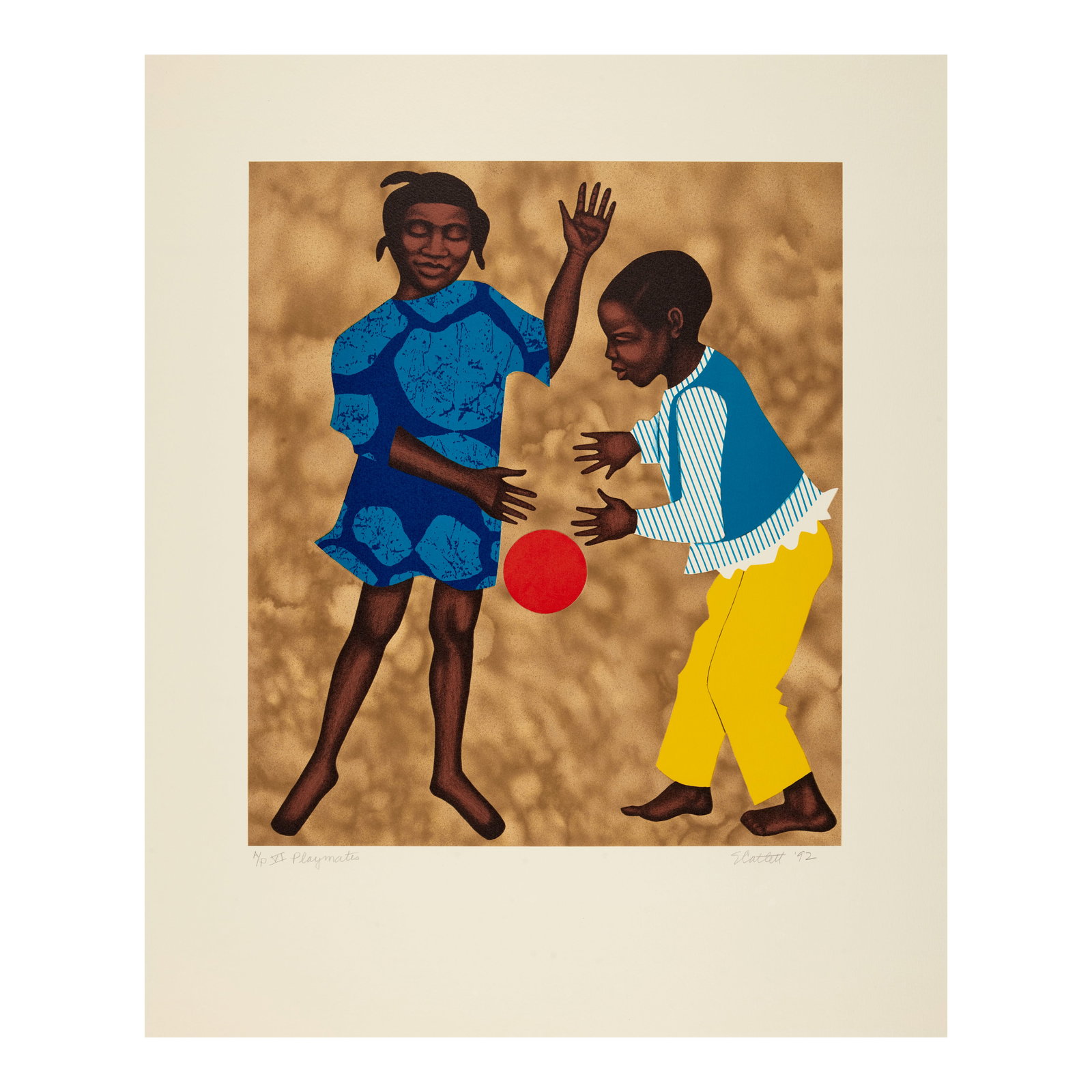 Elizabeth Catlett (1915-2012); For My People; (6): Elizabeth Catlett (1915-2012) For My People, 1992 The complete portfolio, comprising 6 lithographs in colors on wove paper, each signed in pencil, titled, dated and annotated 'A/P' (one of 10 artist's