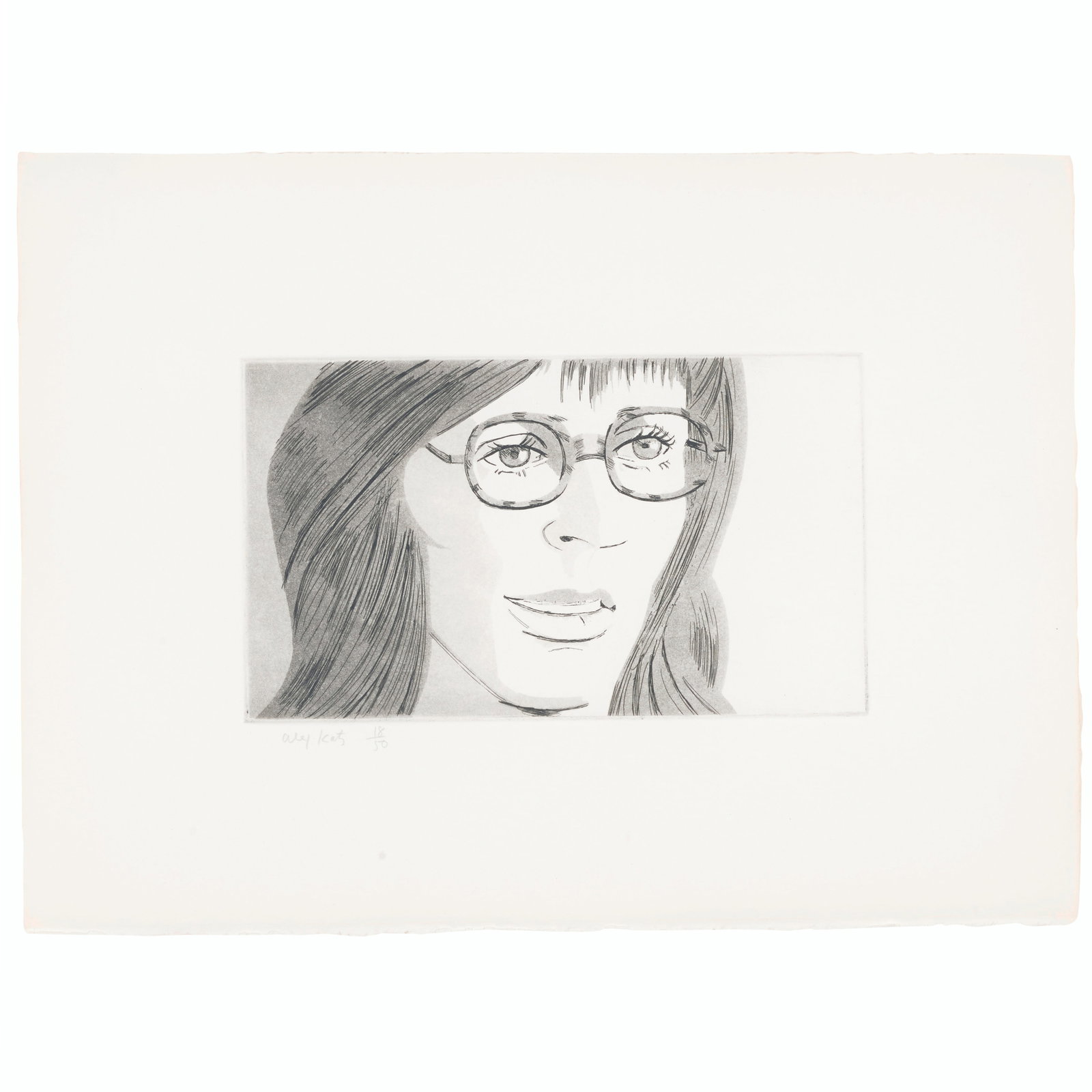Alex Katz (born 1927); June Ekman's Class; (12): Alex Katz (born 1927) June Ekman's Class (Cantz 45-56), 1972 The complete portfolio, comprising 12 etchings with aquatint on wove paper, each signed in pencil and numbered 18/50 (there were also 10 ar