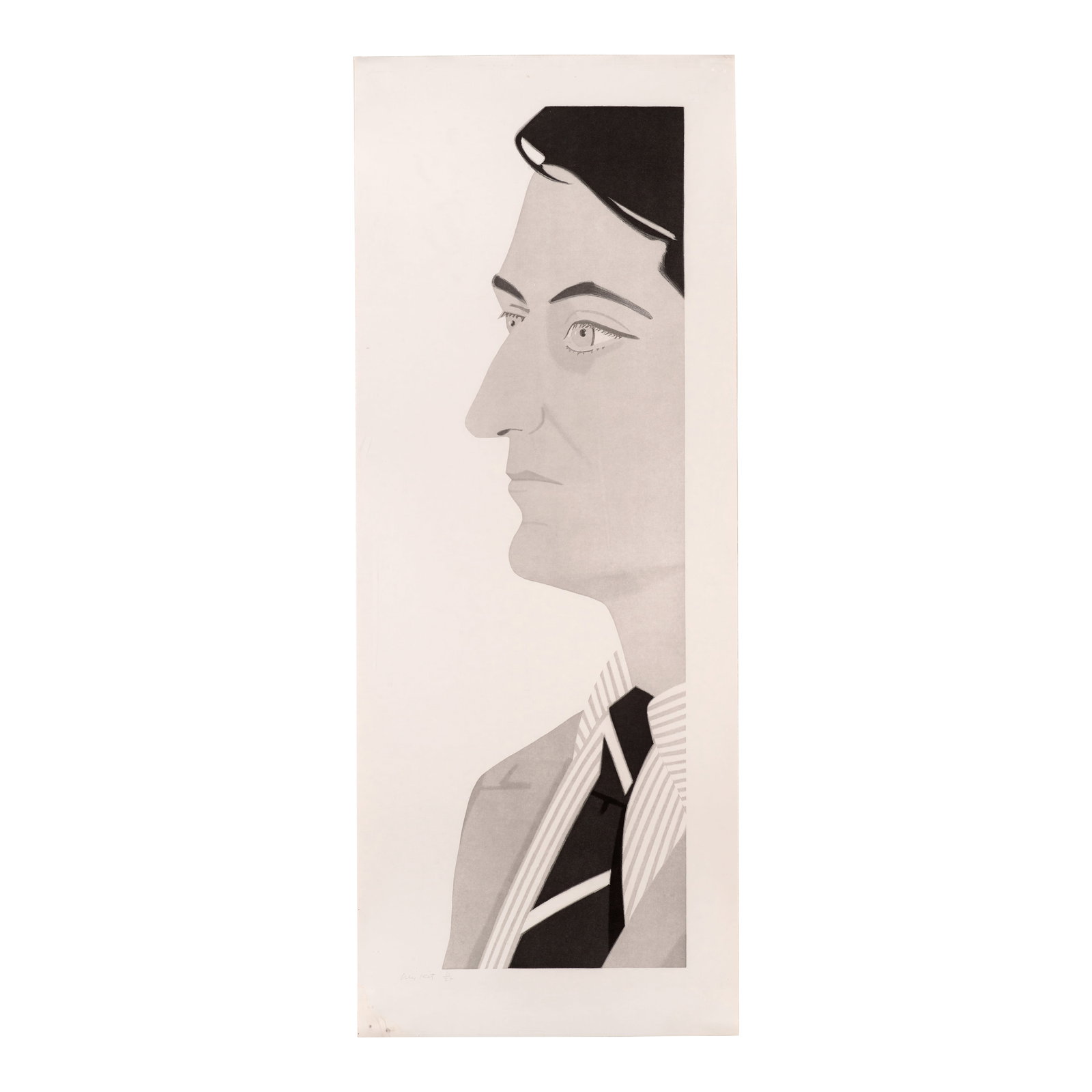 Alex Katz (born 1927); John Ashbery;: Alex Katz (born 1927) John Ashbery (Cantz 188), 1986 Aquatint on wove paper, signed in pencil and numbered 11/25 (there were also 12 artist's proofs), with the blindstamp of the publisher, Crown Point