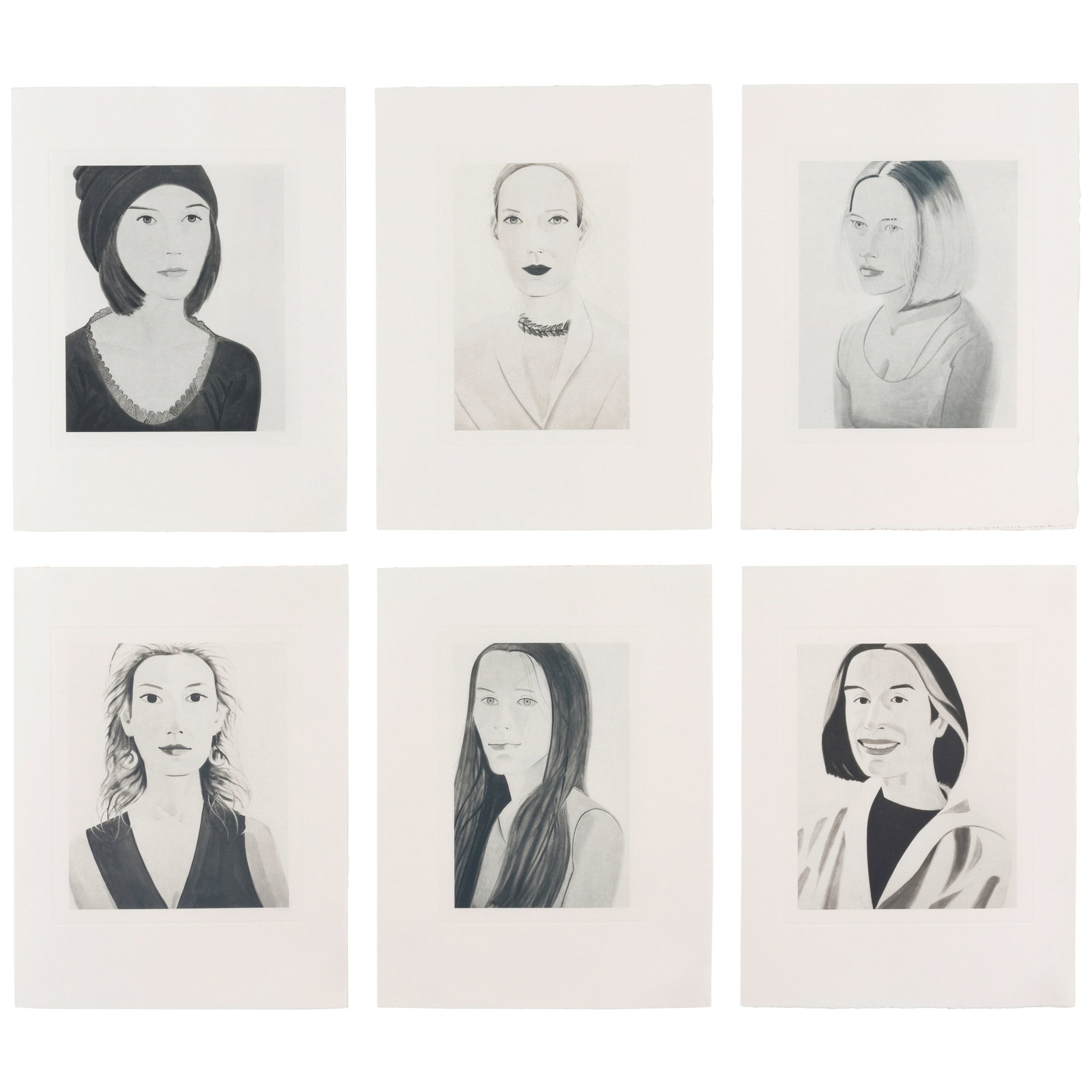 Alex Katz (born 1927); Six Female Portraits; (6) (1 of 1)