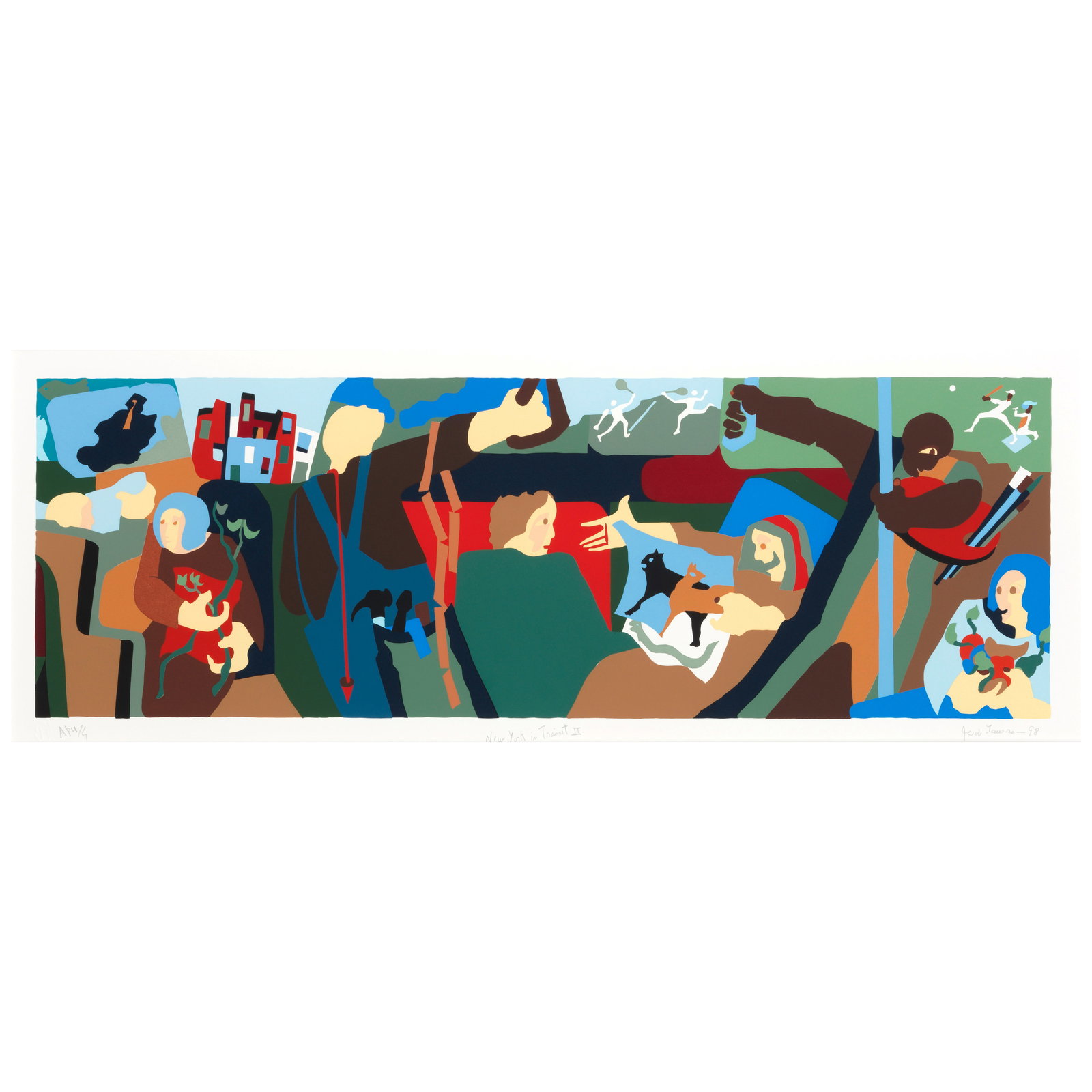 Jacob Lawrence (1917-2000); New York in Transit I; II (2 works); (1 of 1)