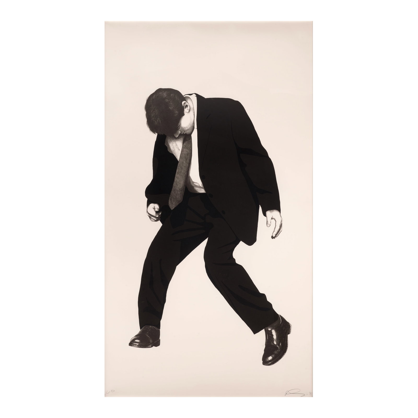 Robert Longo (born 1955); James, from Men in the Cities;: Robert Longo (born 1955) James, from Men in the Cities, 1999 Lithograph on wove paper, signed in pencil, dated and annotated 'H.C. 7/10' (an hors-commerce, aside from the edition of 50), published by