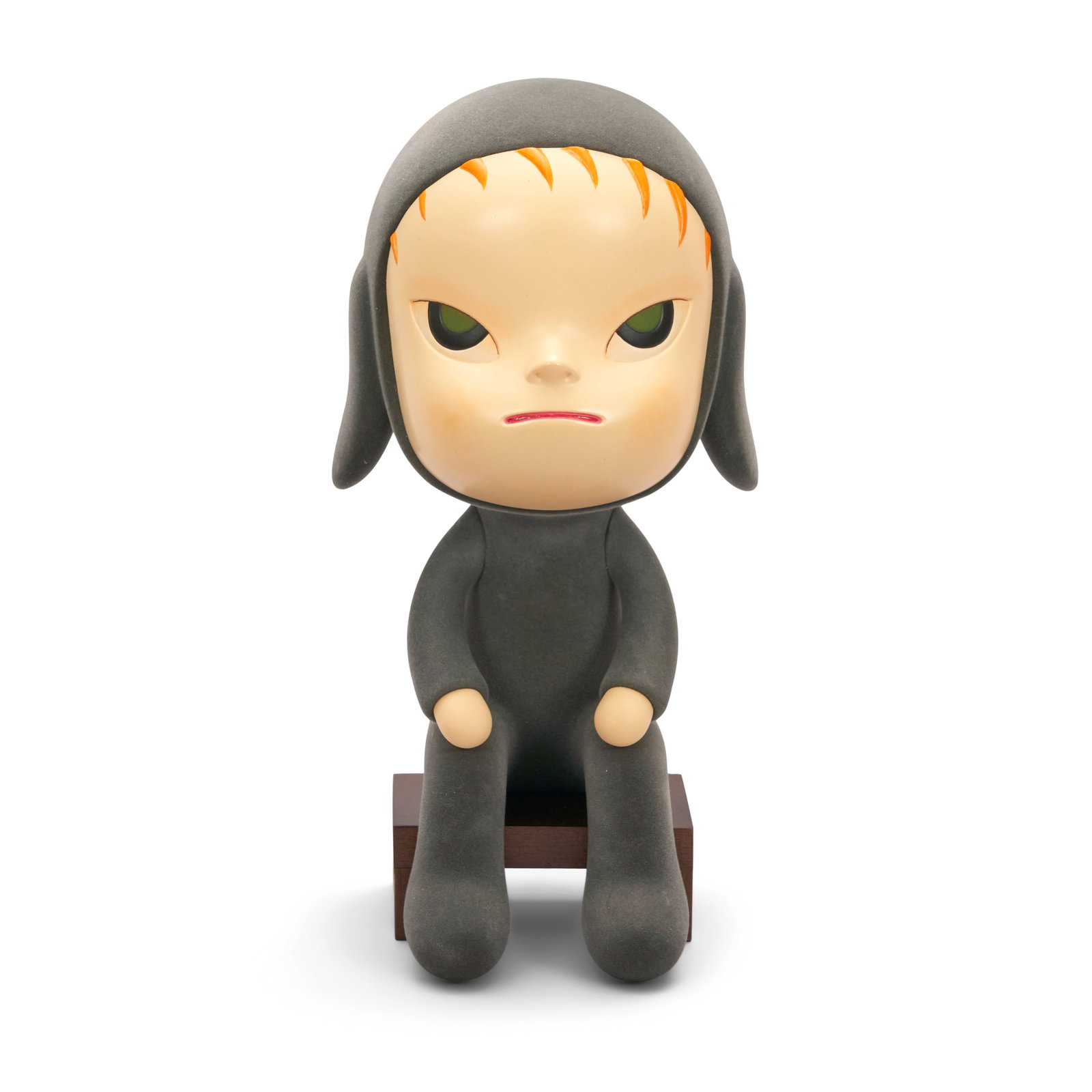 Yoshitomo Nara (born 1959); Sleepless Night (Sitting);: Yoshitomo Nara (born 1959) Sleepless Night (Sitting) (YNF4696), 2007 Polystone, flocky processing, and mixed media, signed in black felt pen on the accompanying Certificate of Authenticity, numbered 2