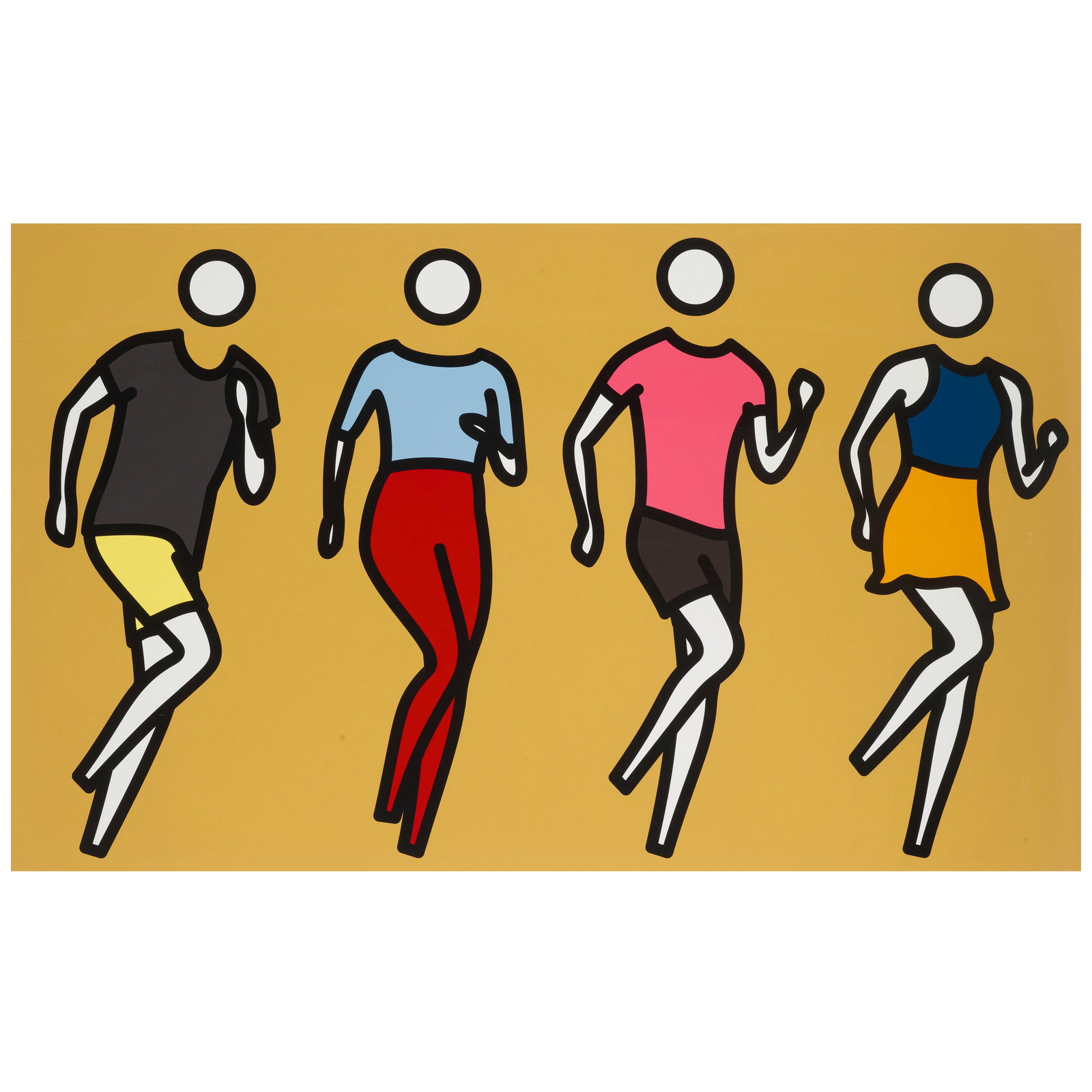 Julian Opie (born 1958); Dance 3, from Dance Synced;: Julian Opie (born 1958) Dance 3, from Dance Synced, 2024 Screenprint in colors on Archival Museum Board, signed in pencil on the reverse and numbered 20/45, published by Cristea Roberts Gallery, Londo