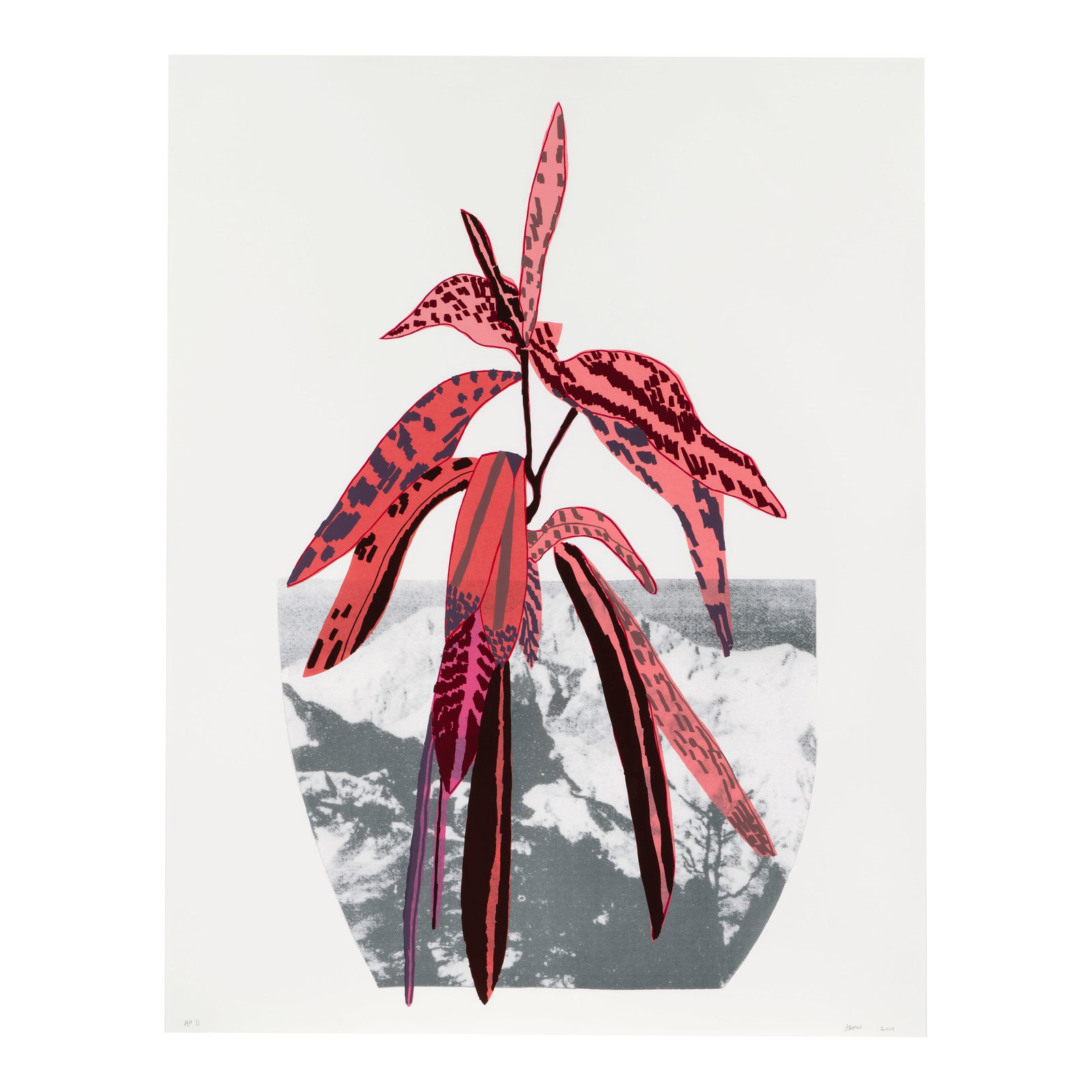 Jonas Wood (born 1977); Untitled;: Jonas Wood (born 1977) Untitled (Gagosian pp.48-49), 2014 Lithograph and screenprint in colors on wove paper, signed in pencil, dated and annotated 'AP 11' (an artist's proof, aside from the edition o