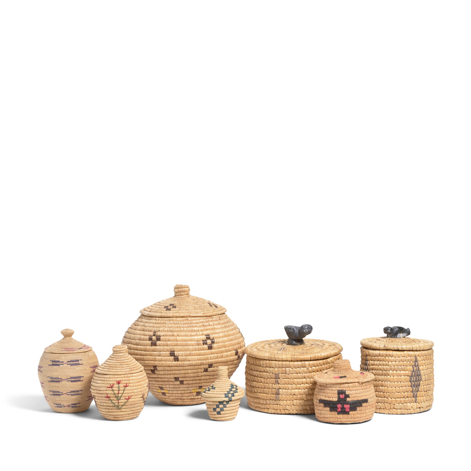 Seven modern Northwest Coast baskets (1 of 1)