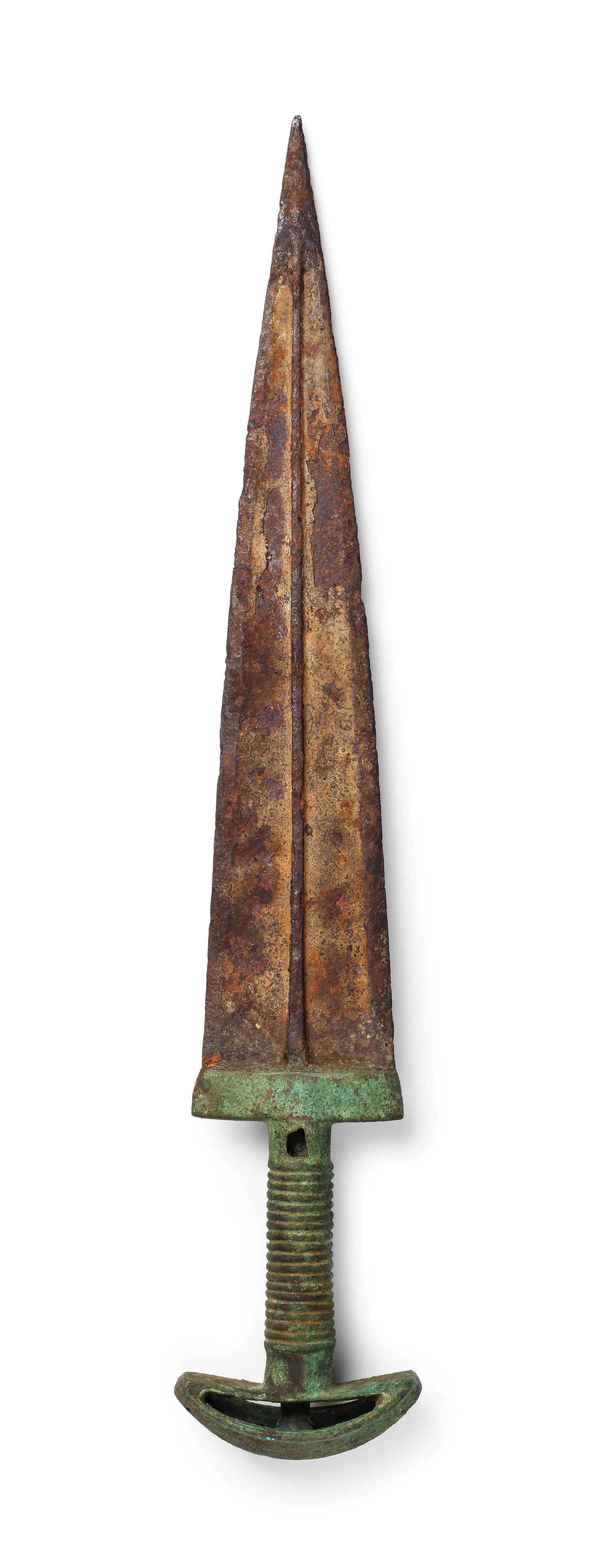A Luristan iron sword with a bronze grip: A Luristan iron sword with a bronze grip Circa 9th-7th Century B.C. 50.2cm long Footnotes: Provenance Kuizenga collection, the Netherlands, acquired in Utrecht 1975. The Kuizenga Collection of An