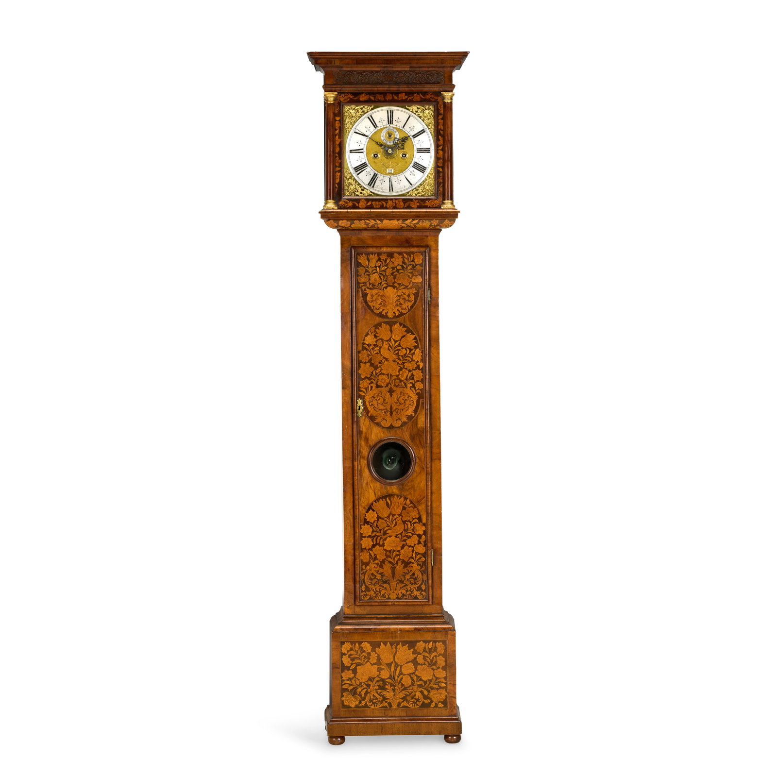 A late 17th century walnut and Marquetry decorated longcase clock Fabian Robins, London (1 of 1)