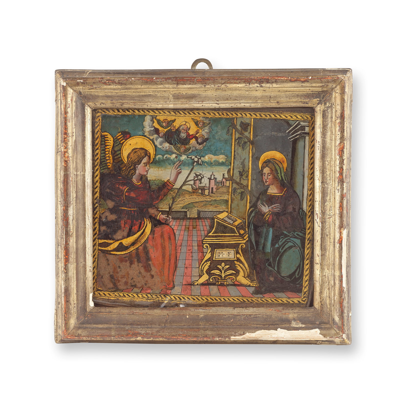 A remarkable façon de Venise reverse-painted glass picture, late 16th century (1 of 1)