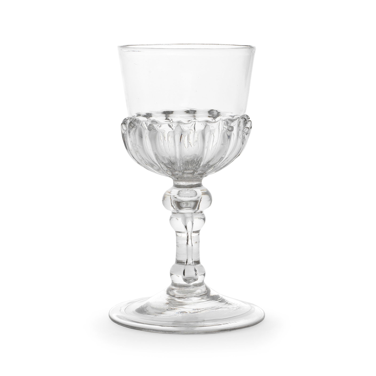 A baluster mead or champagne glass, early 18th century (1 of 1)