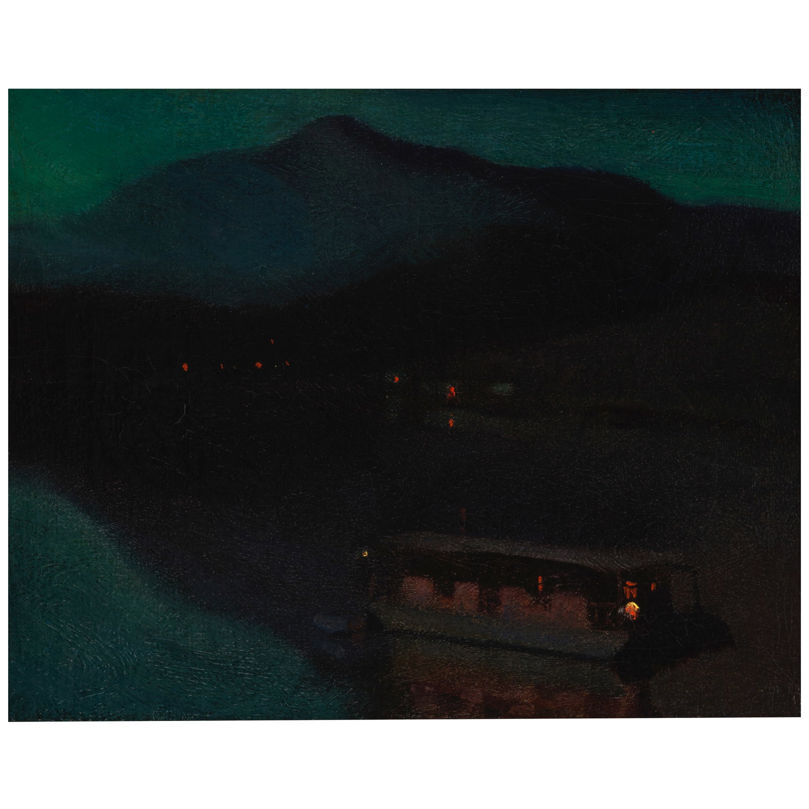 CHARLES ROLLO PETERS (1862-1928) Tiburon Houseboats 11 1/2 x 14 1/2 in.: CHARLES ROLLO PETERS (1862-1928) Tiburon Houseboats oil on canvas 11 1/2 x 14 1/2 in. Footnotes: Provenance Private collection, San Francisco.