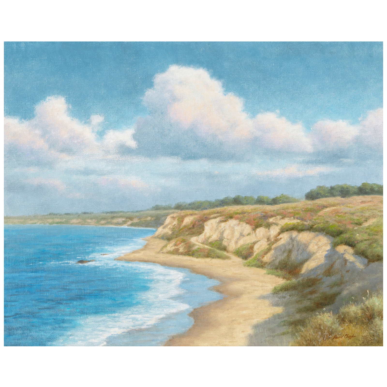 DAVID CHAPPLE (BORN 1947) Crystal Cove 22 1/2 x 28 in.: DAVID CHAPPLE (BORN 1947) Crystal Cove signed 'David Chapple' (lower right) and titled (on the reverse) oil on canvas affixed to board 22 1/2 x 28 in.
