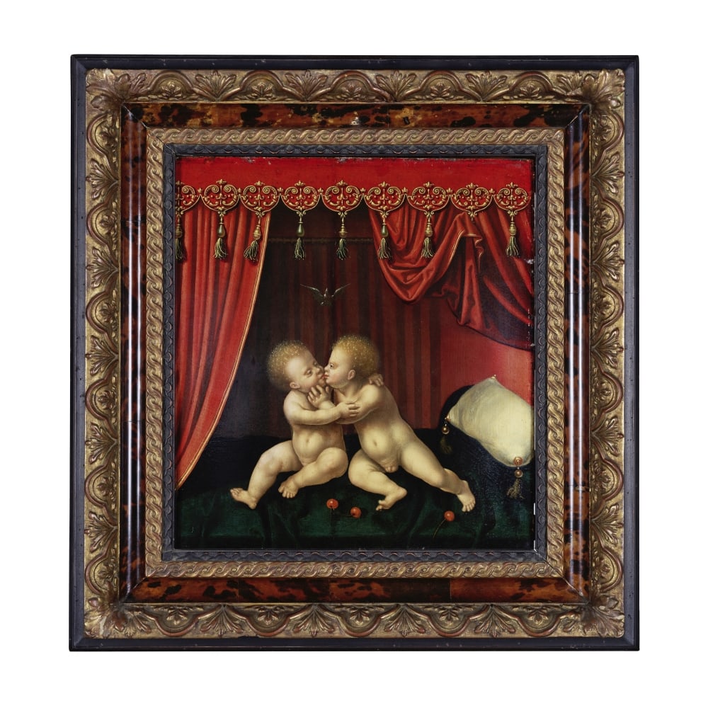 Atelier de Joos van Cleve (Clèves circa 1485-circa 1540 Anvers) L'Enfant Jésus embrass... (1 of 1)