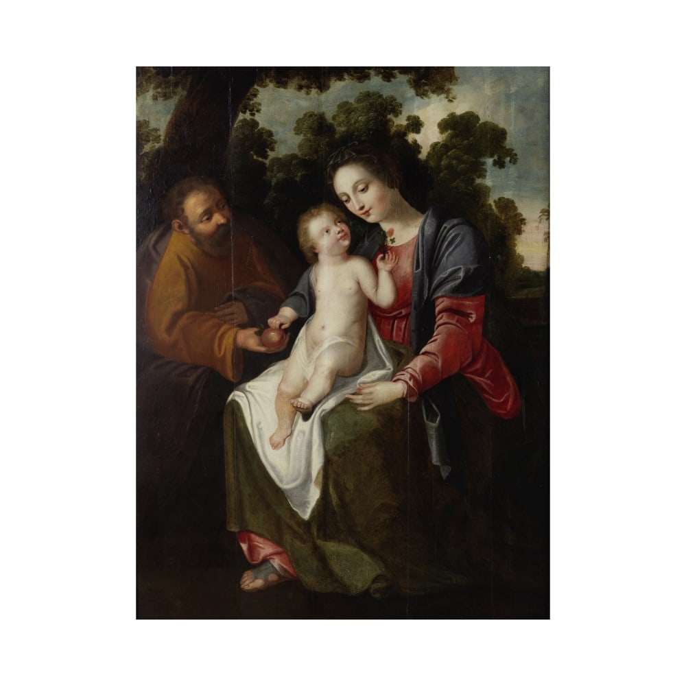 Ecole flamande, XVIIe siècle Sainte Famille (1 of 1)