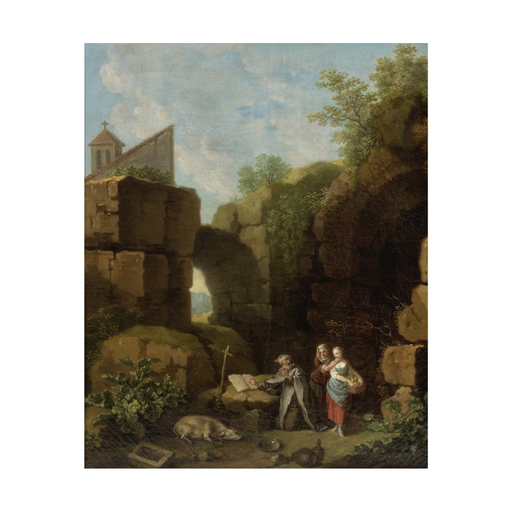 Etienne Jeaurat (Paris 1699-1789 Versailles) La tentation de Saint Antoine de Padoue (1 of 1)