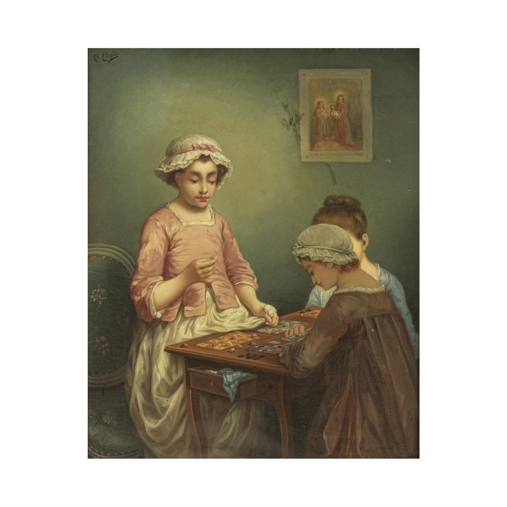 Ecole française, XIXe siècle La partie de loto (1 of 1)