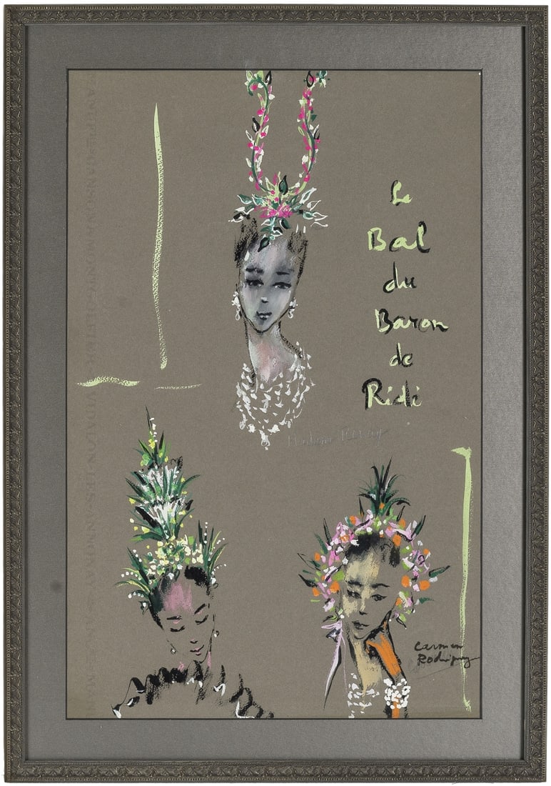 Yves Mathieu Saint Laurent(1936-2008) Le Bal du Baron de Rédé ou Le Bal des Têtes... (1 of 1)
