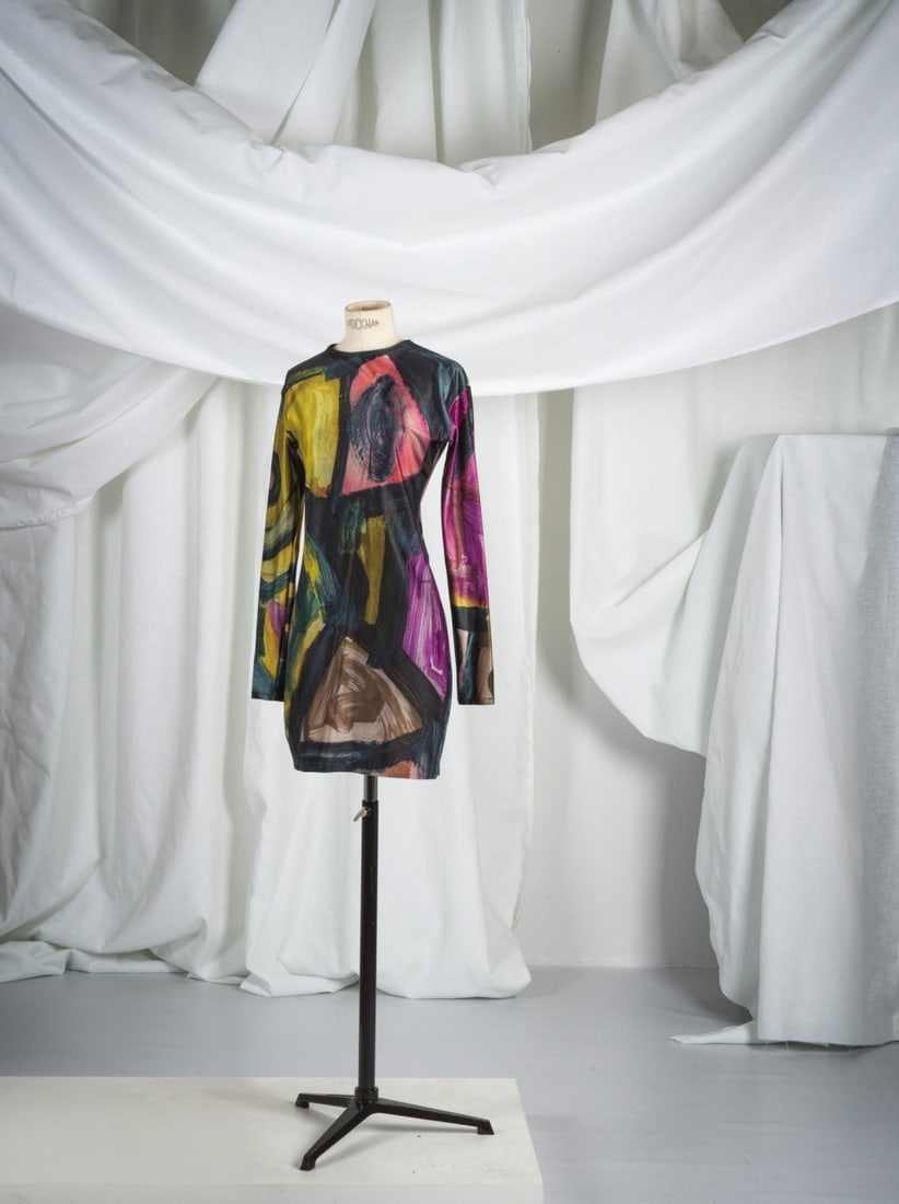 Christian Lacroix, collection Haute Couture, Printemps-Eté 1991. Robe en élasthanne im... (1 of 1)