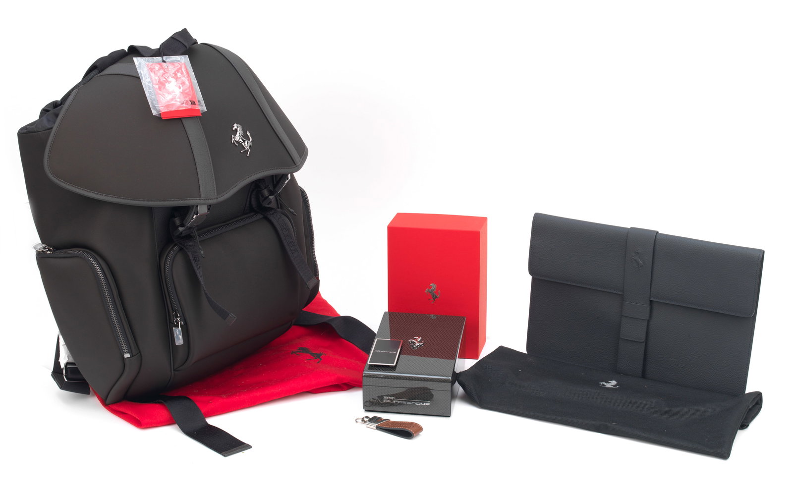 A leather Ferrari Purosangue F175 Owner's backpack by Poltrona Frau of Italy, 2023-24, ((6)) (1 of 1)