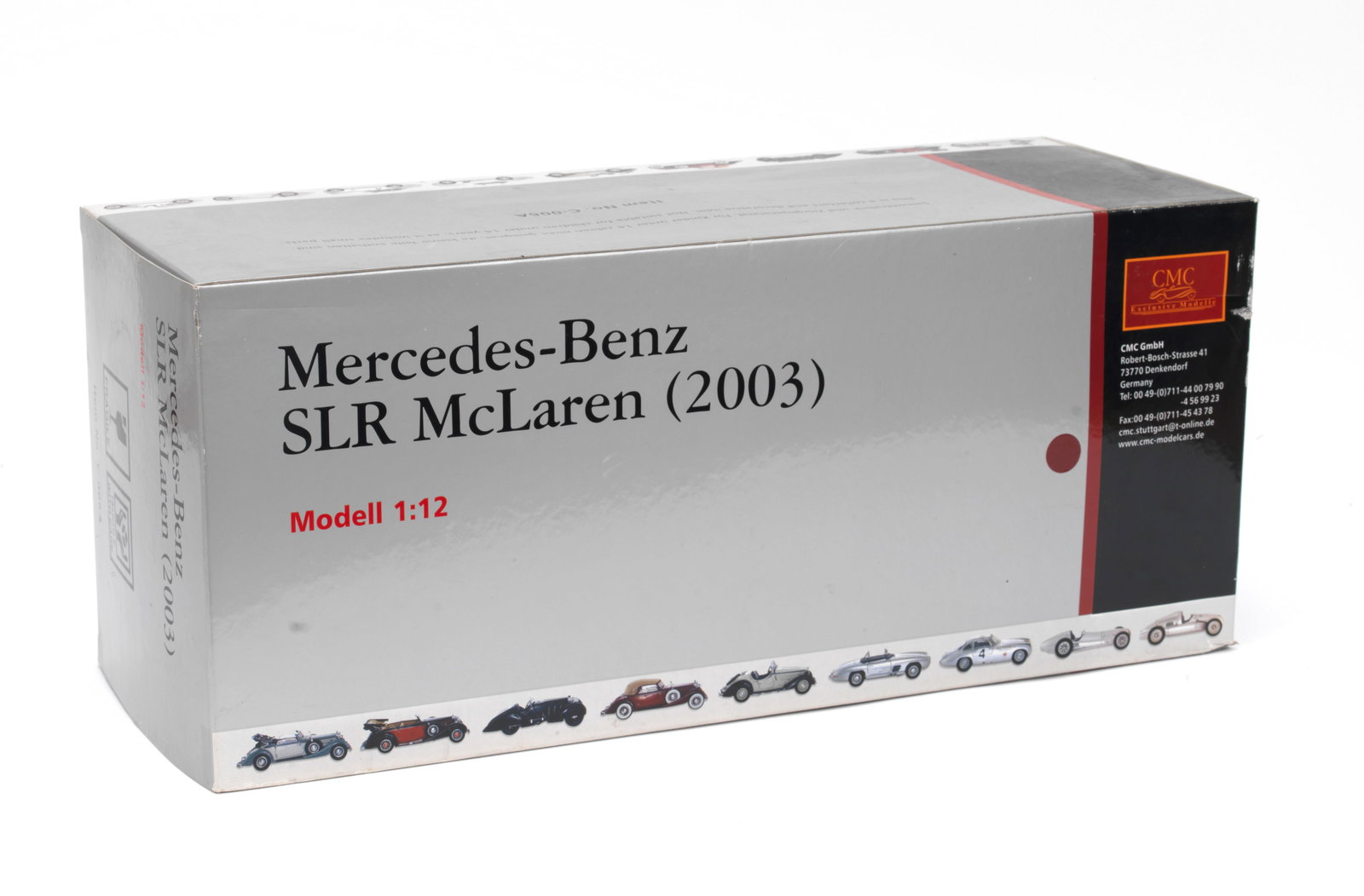 A boxed 1:12 scale die-cast model of a 2003 Mercedes-Benz SLR McLaren, by CMC Models of Germany,... (1 of 1)