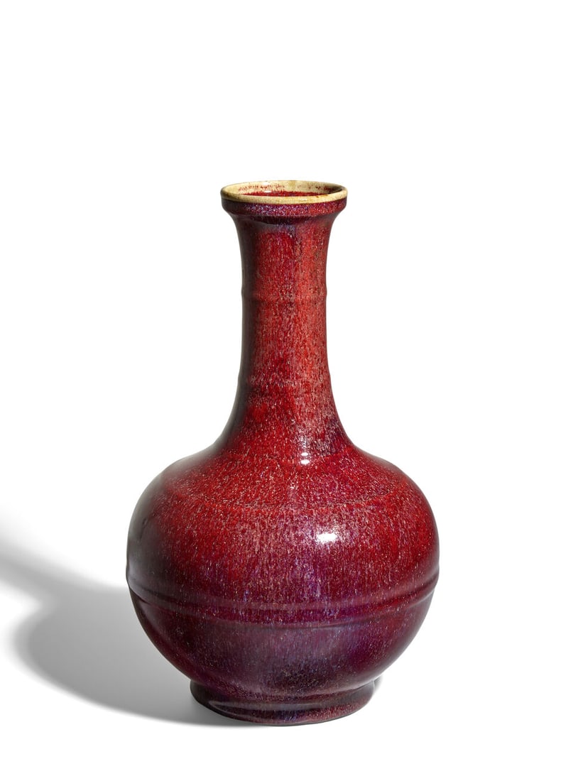 A FLAMBÉ-GLAZED LONG-NECK VASE 18th/19th century - 3