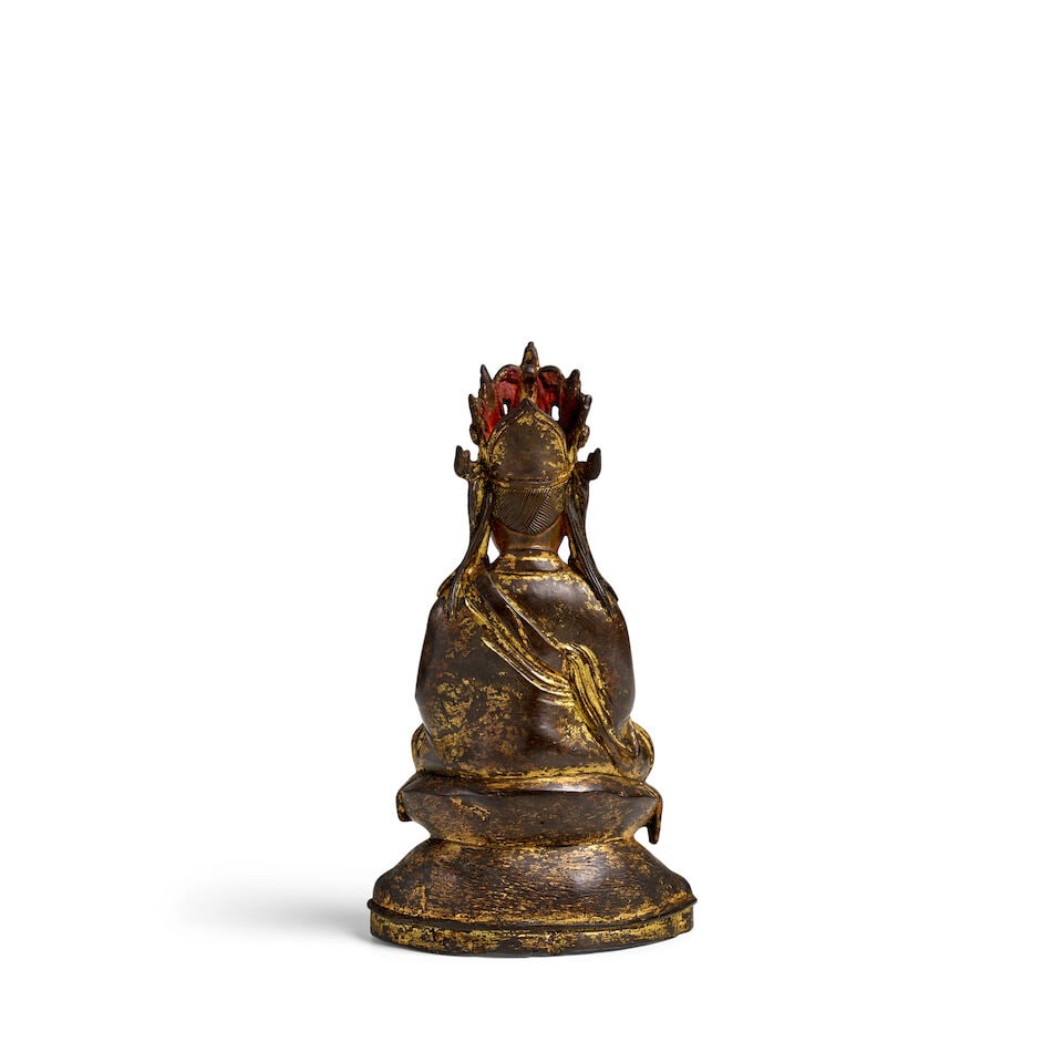 A GILT-BRONZE FIGURE OF SEATED BODHISATTVA Ming dynasty - 2