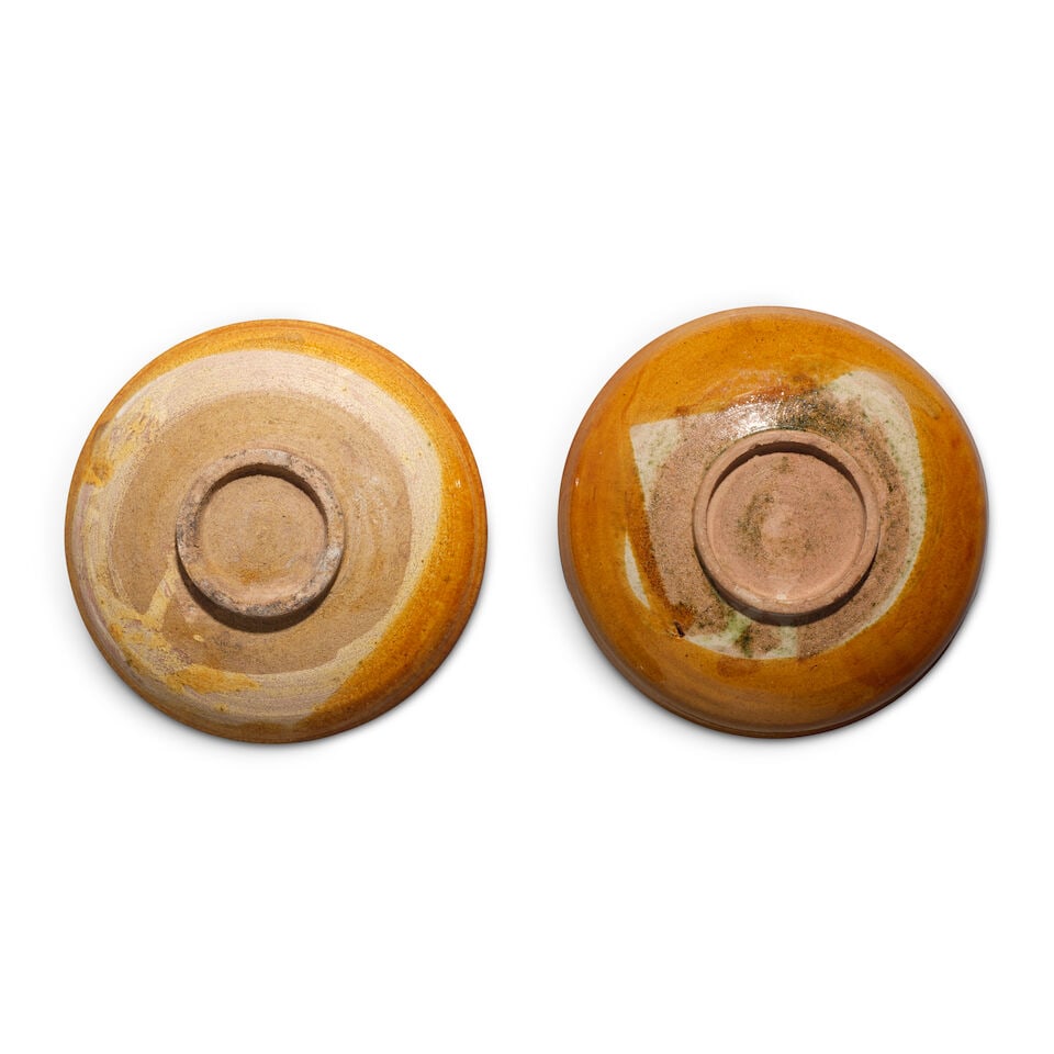 TWO AMBER-GLAZED DISHES Liao dynasty (3) - 2