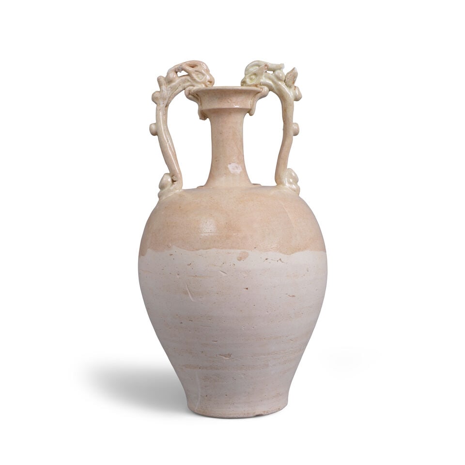 A STRAW-GLAZED AMPHORA VASE Tang dynasty - 2