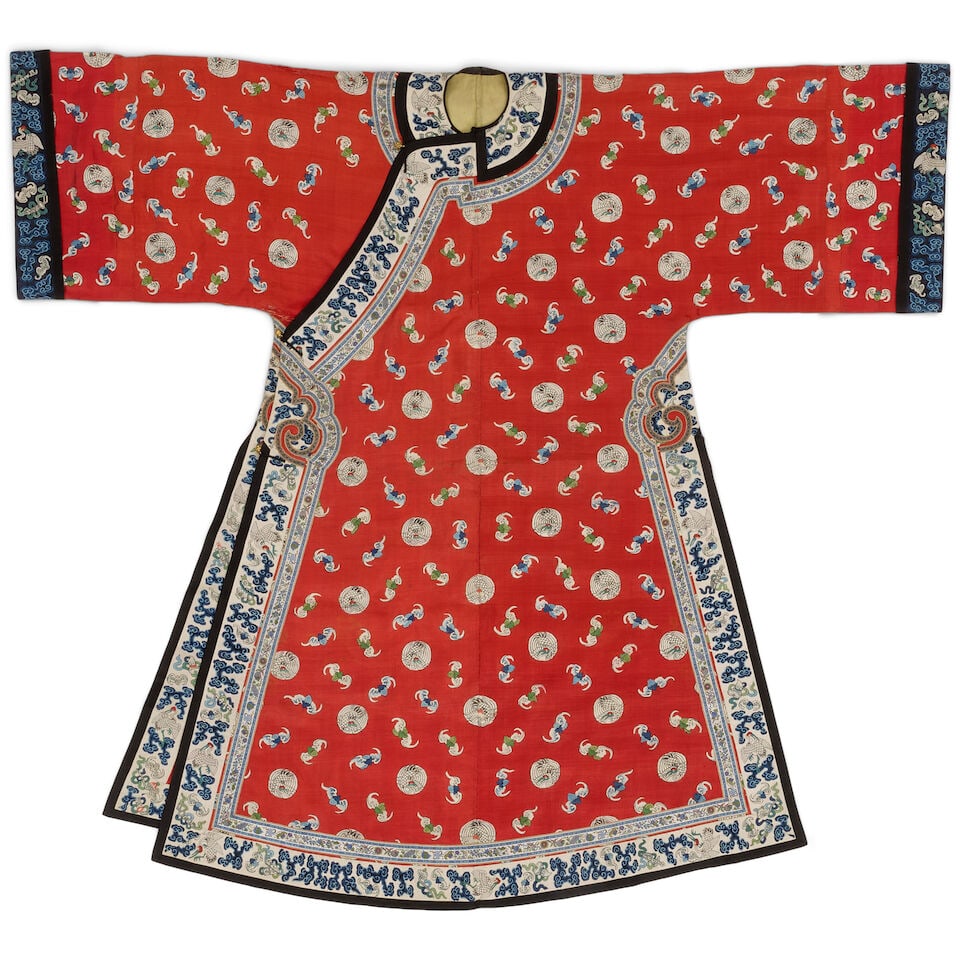 TWO LADY'S SILK ROBES Late Qing dynasty (2) (1 of 4)