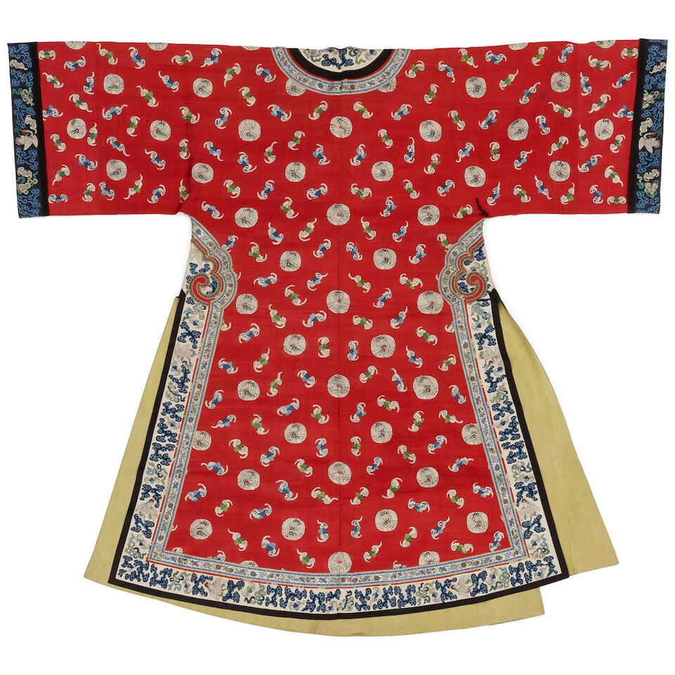 TWO LADY'S SILK ROBES Late Qing dynasty (2) - 2