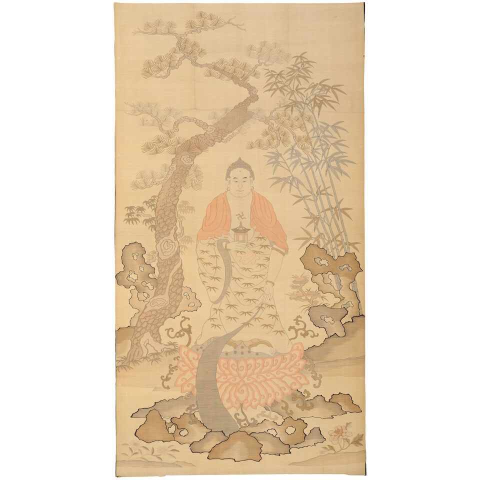 A PAINTED KESI PANEL OF AMITABHA Late Qing dynasty/Republic period - 2