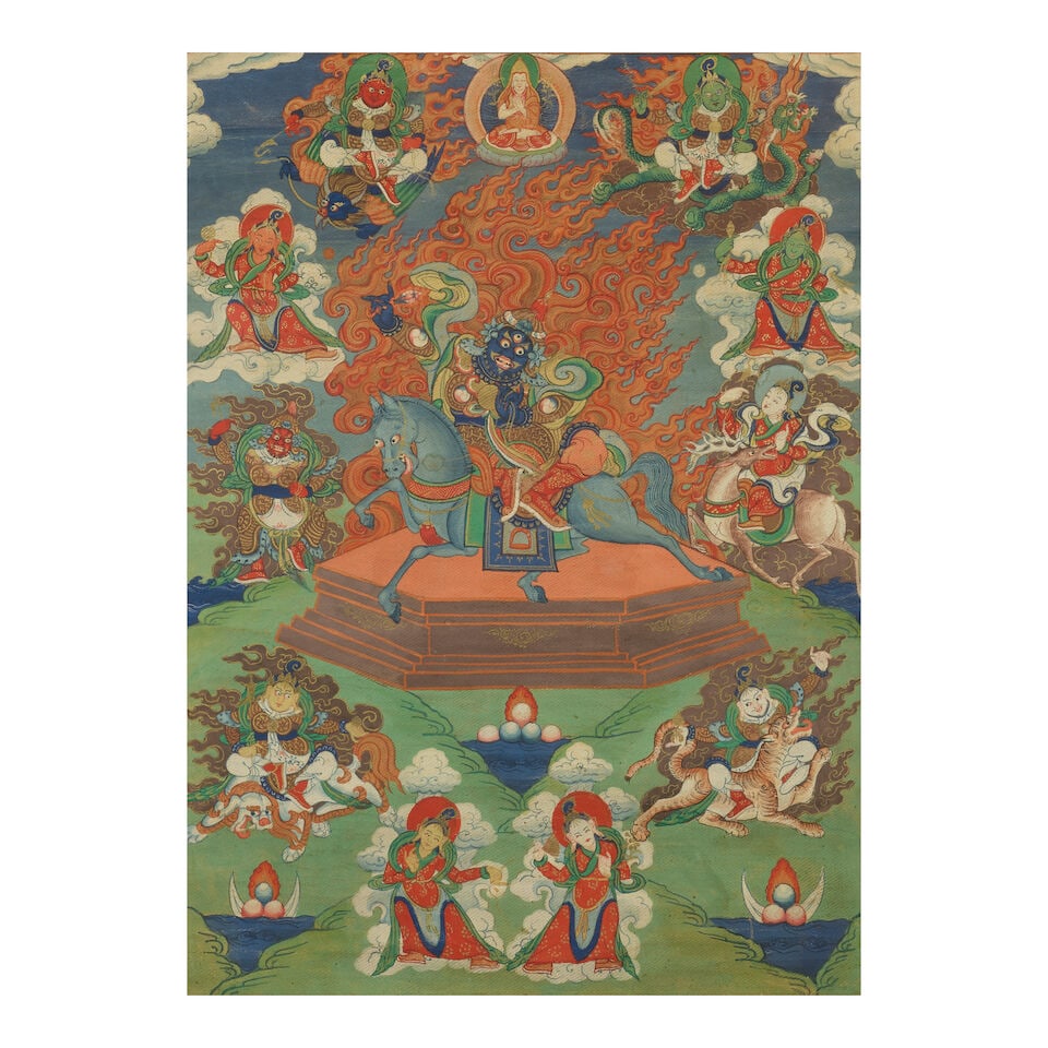A THANGKA OF PALDEN LHAMO TIBET, 19TH CENTURY (1 of 1)