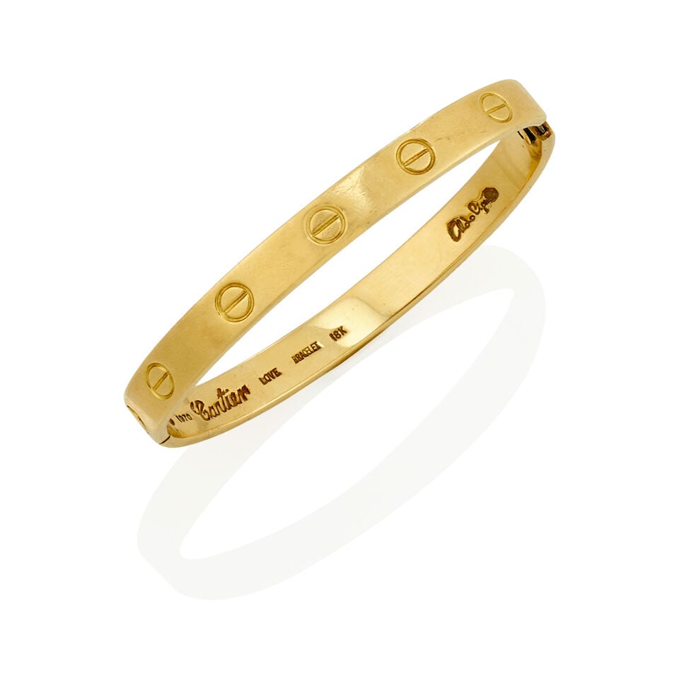 ALDO CIPULLO FOR CARTIER: 18K GOLD 'LOVE' BRACELET - 2