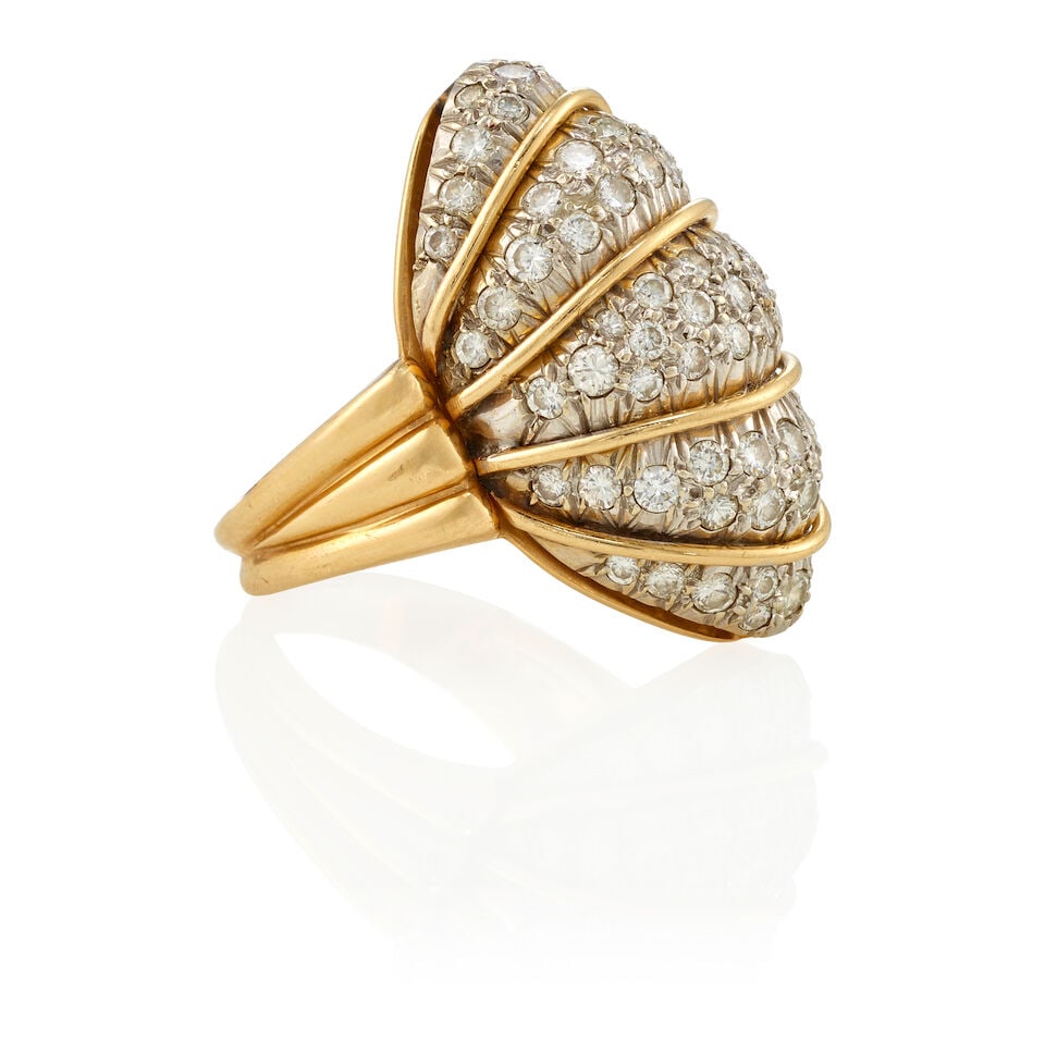 14K BICOLOR GOLD AND DIAMOND RING - 2