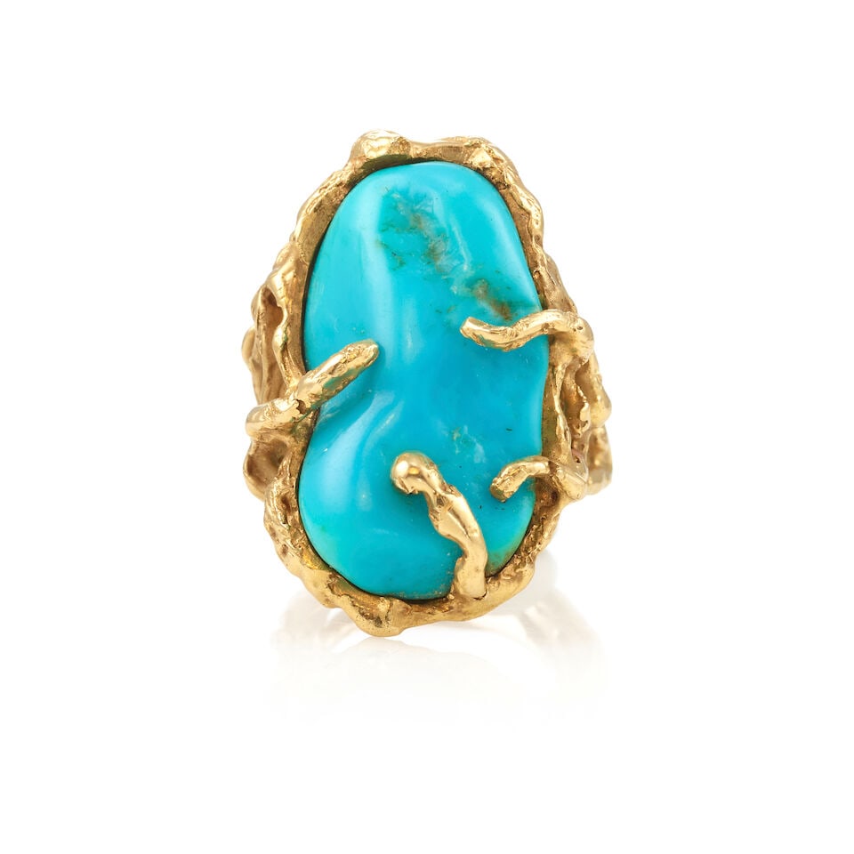 ARTHUR KING: GOLD AND TURQUOISE RING (1 of 3)