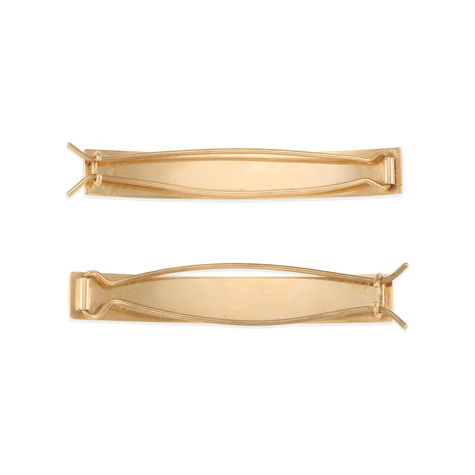 TIFFANY & CO. TWO 14K GOLD BARRETTES - 2