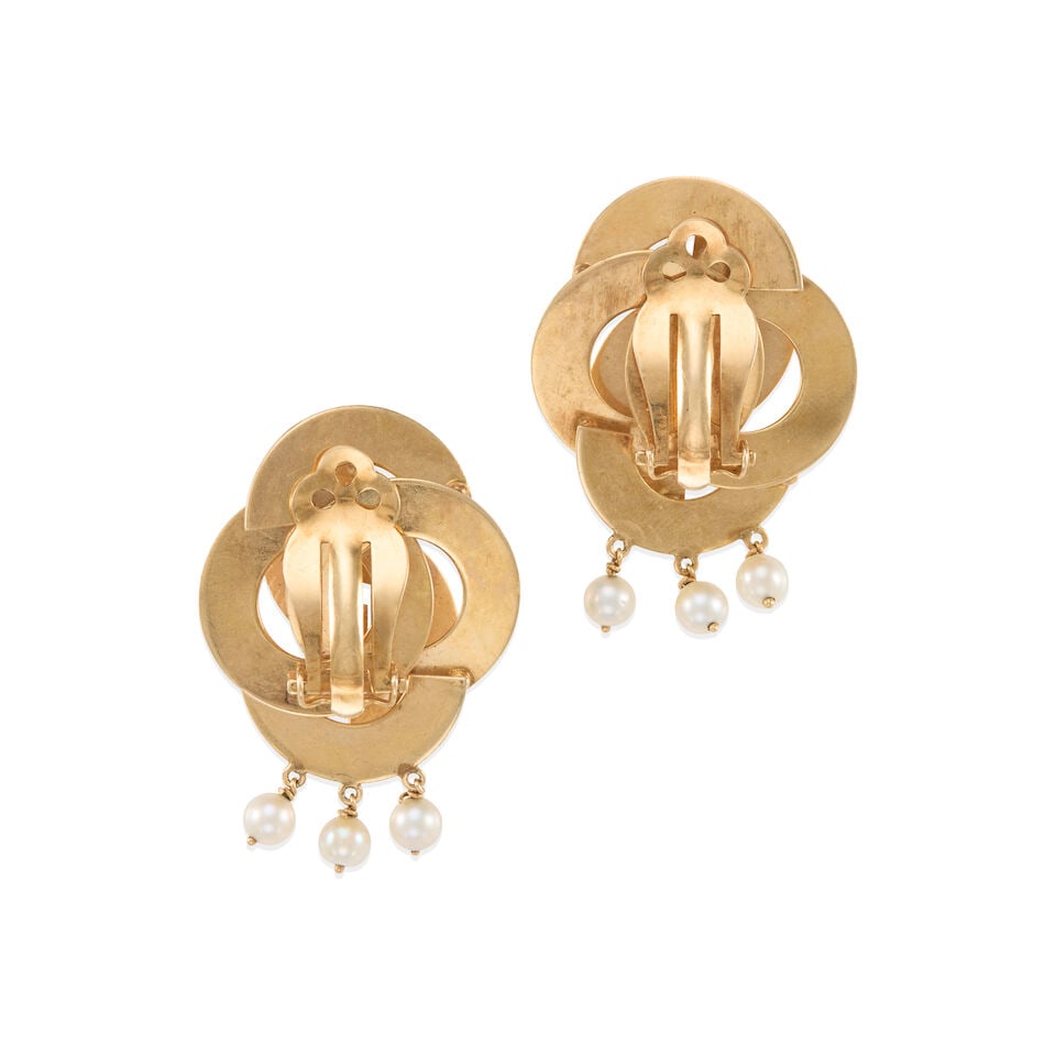 14K GOLD AND CULTURED PEARL EARRINGS - 2