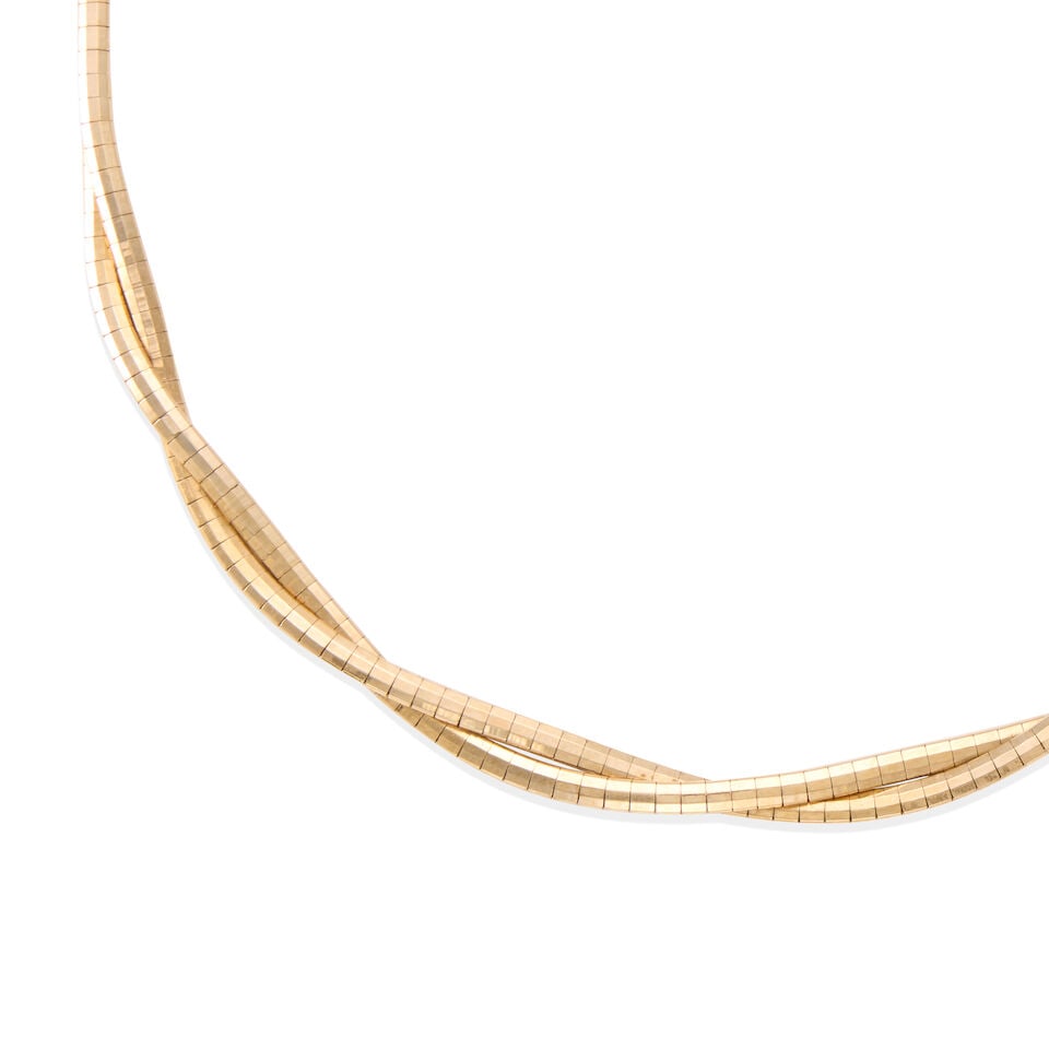 14K GOLD OMEGA NECKLACE - 2