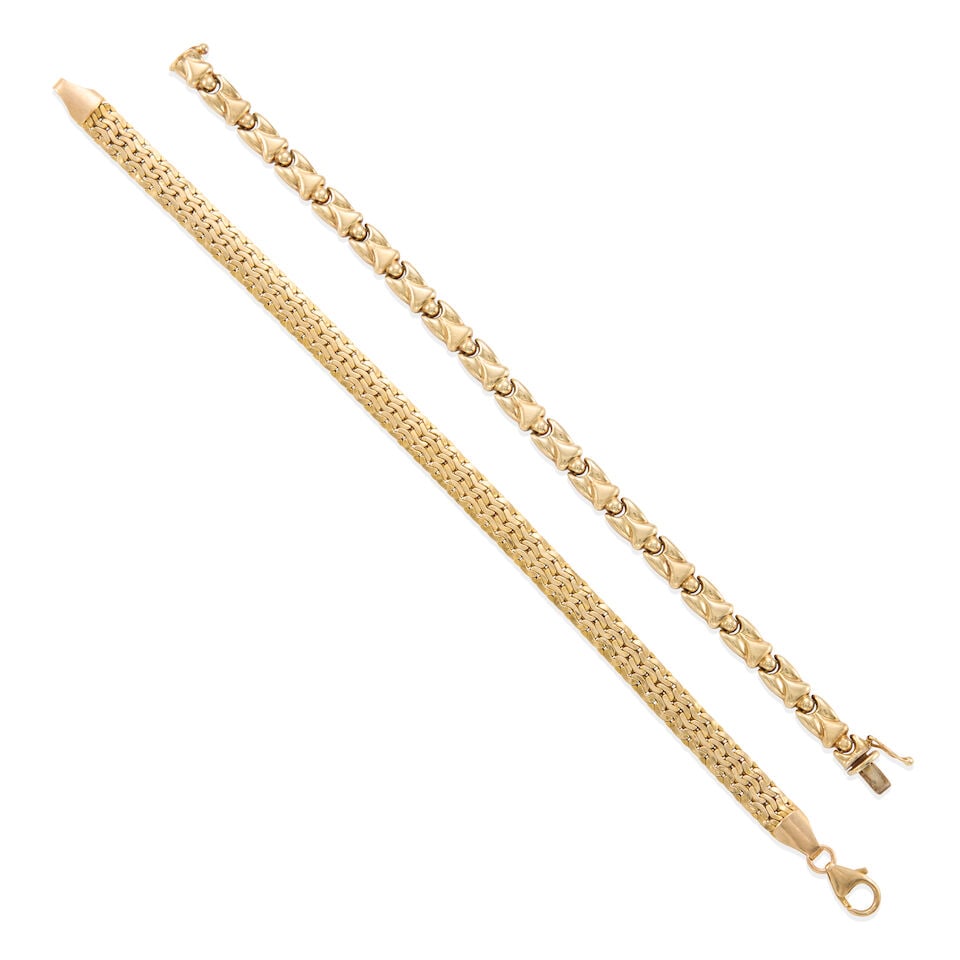 TWO 14K GOLD BRACELETS (1 of 2)