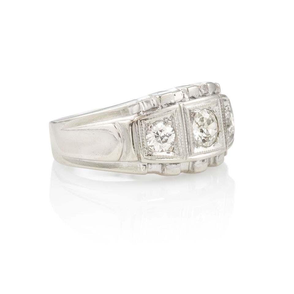 14K GOLD AND DIAMOND RING - 3